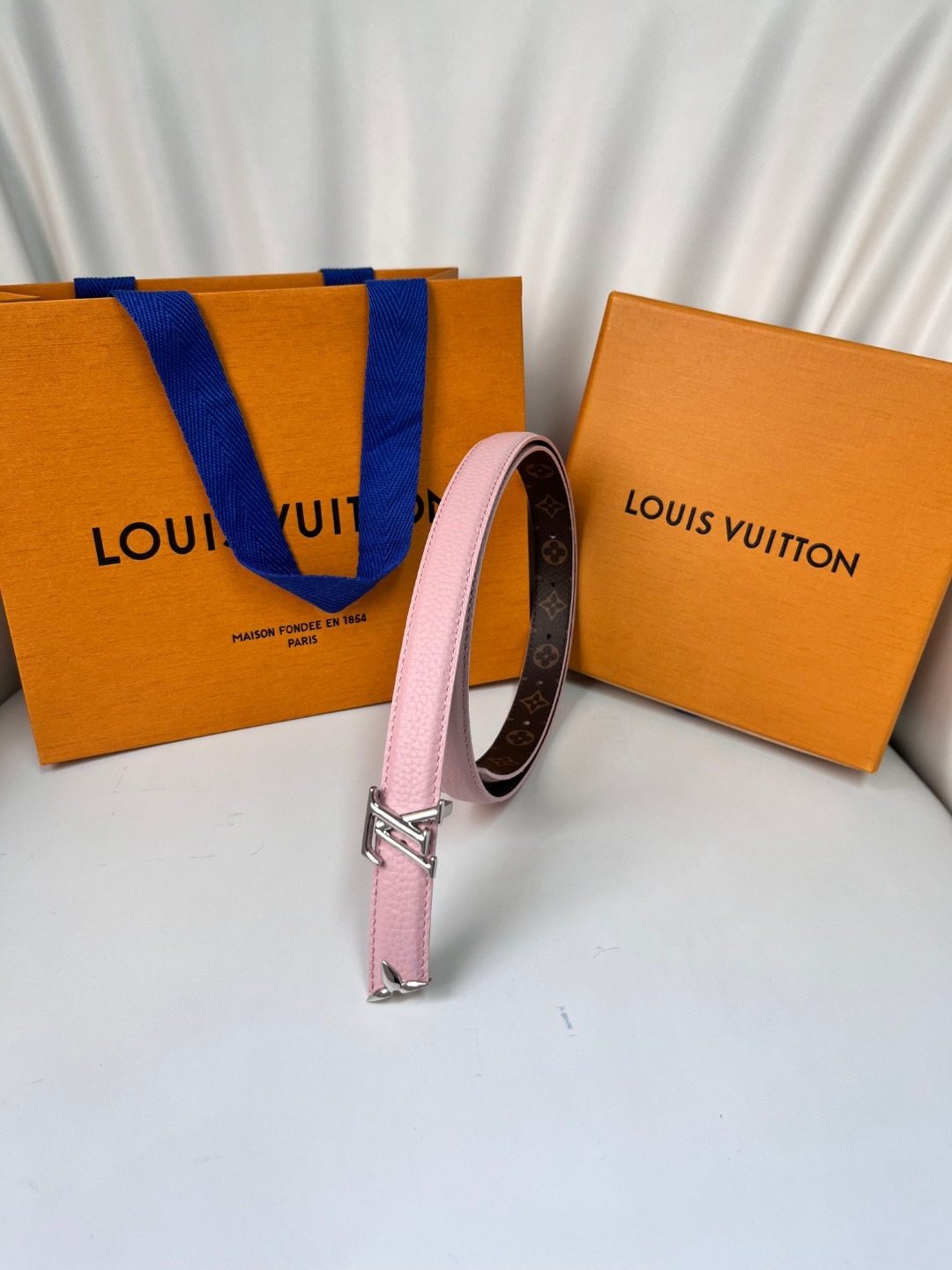 Louis Vuitton Pink Leather Belt