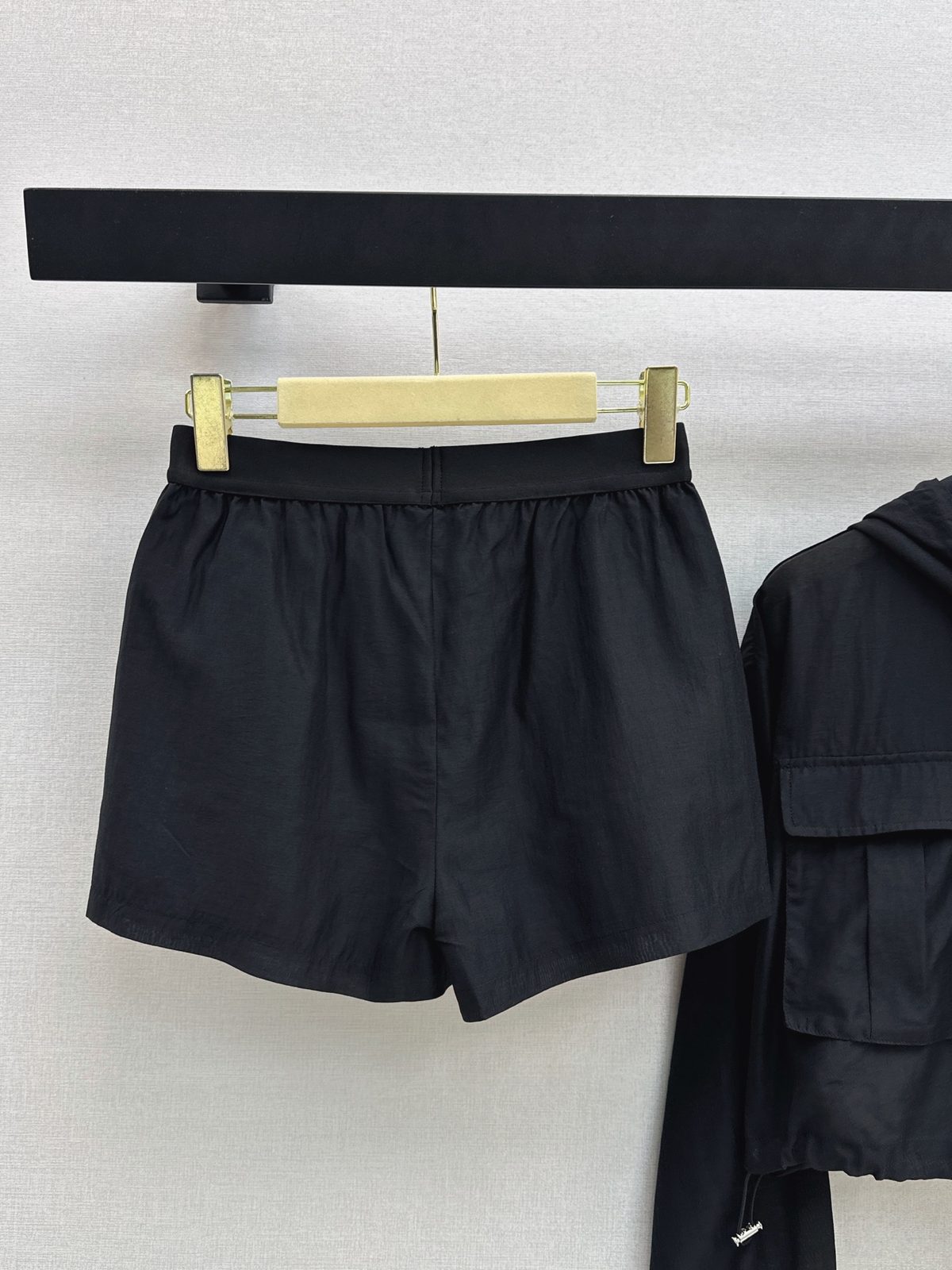 Miu Miu Black Nylon Cargo Shorts