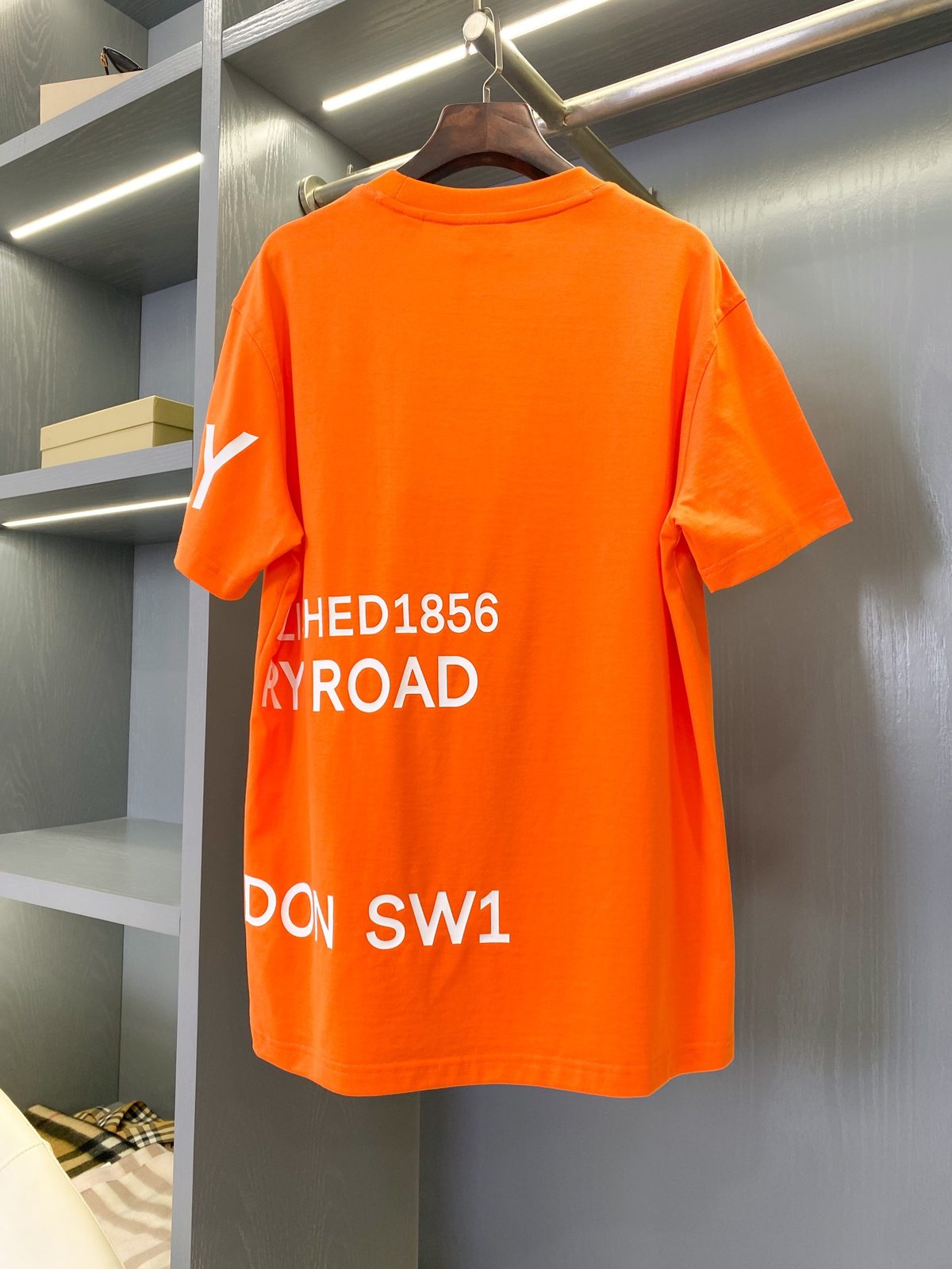 Burberry Address Print Orange T-Shirt