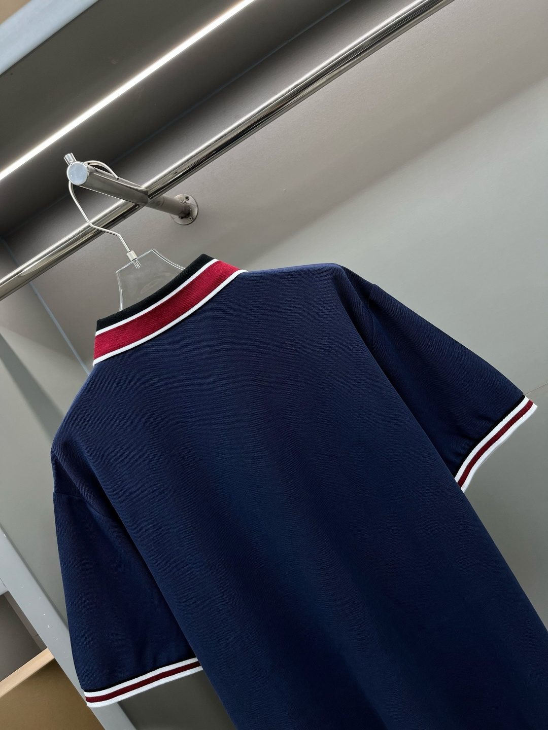 Burberry Striped Polo Shirt Navy