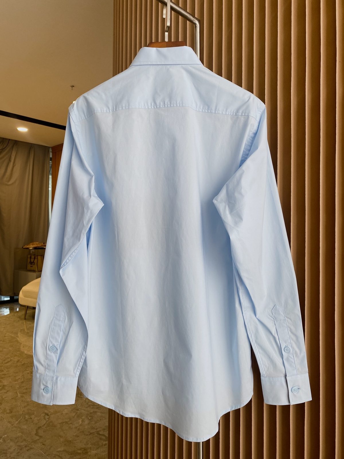 Burberry Checkered Cuff Cotton Oxford Shirt