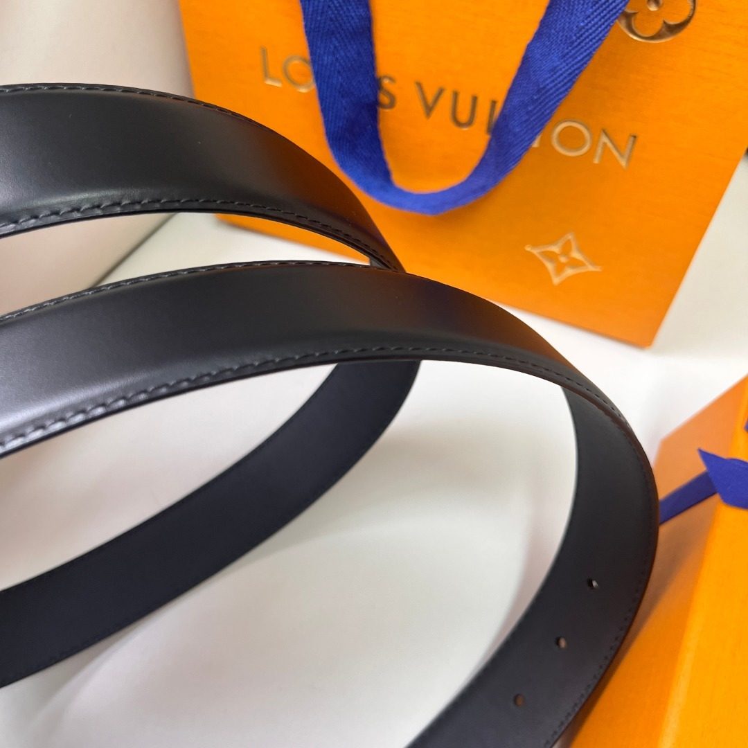 Louis Vuitton Monogram Black Leather Belt