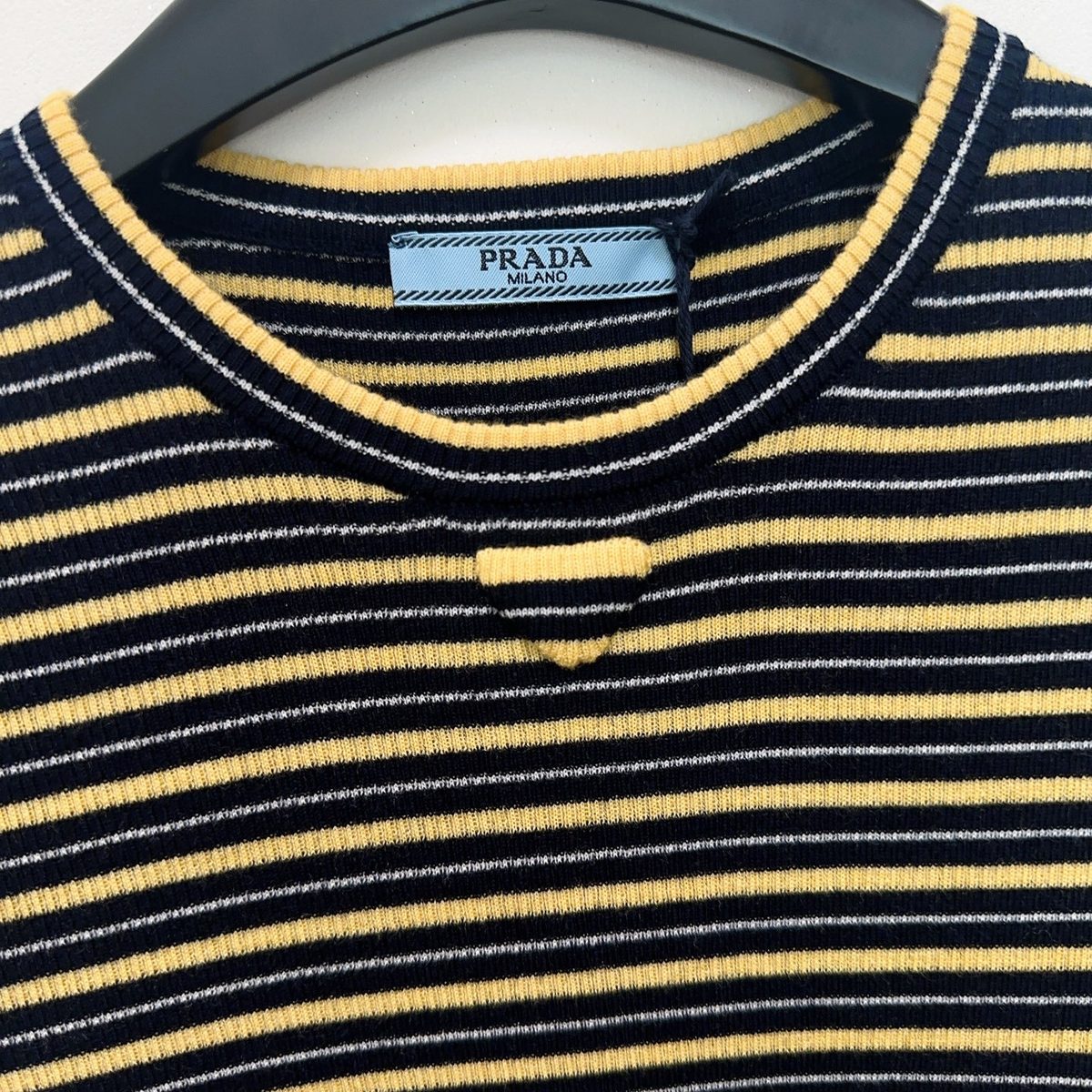 Prada Milano Striped Wool Crewneck Sweater