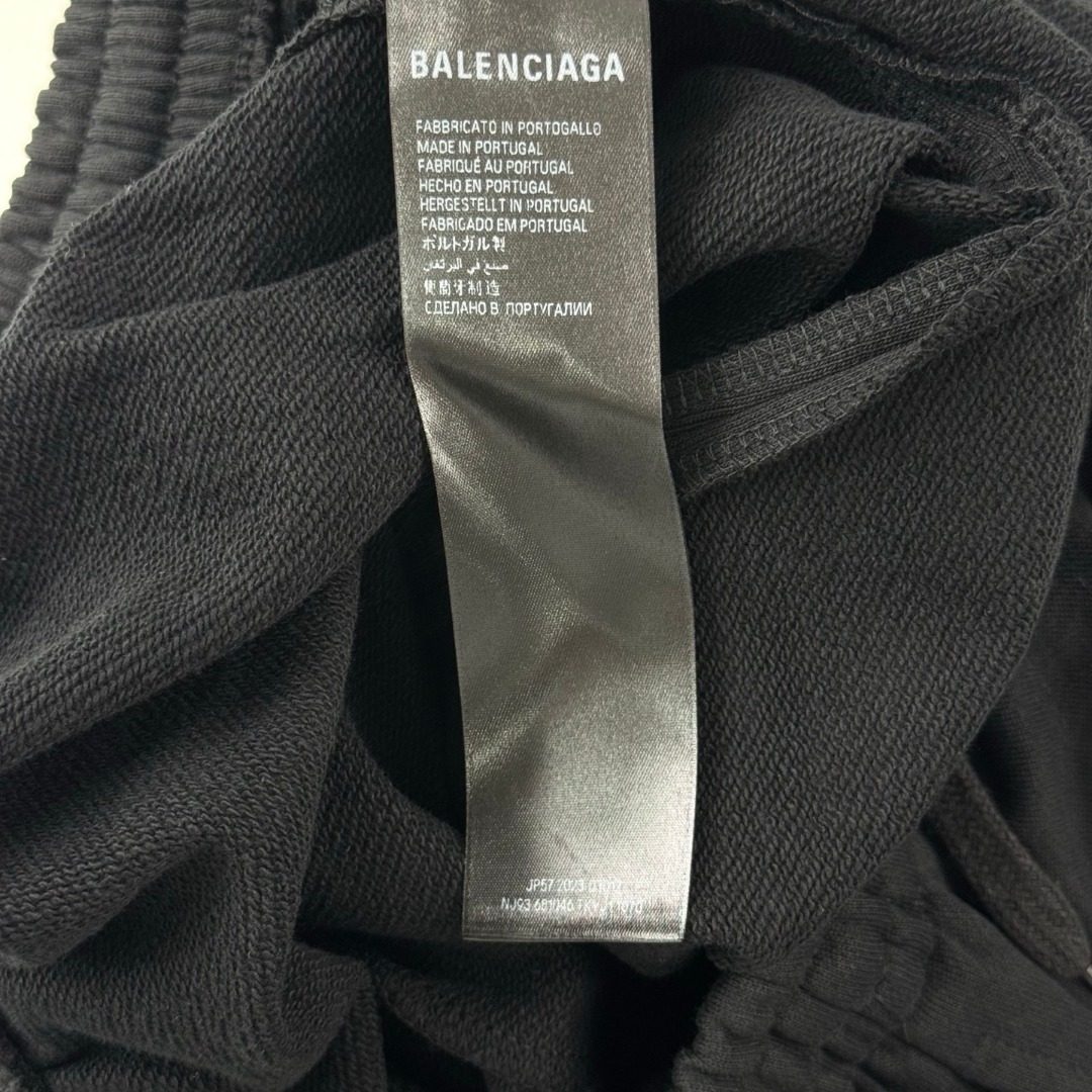 Balenciaga Multi-Logo Print Black Shorts