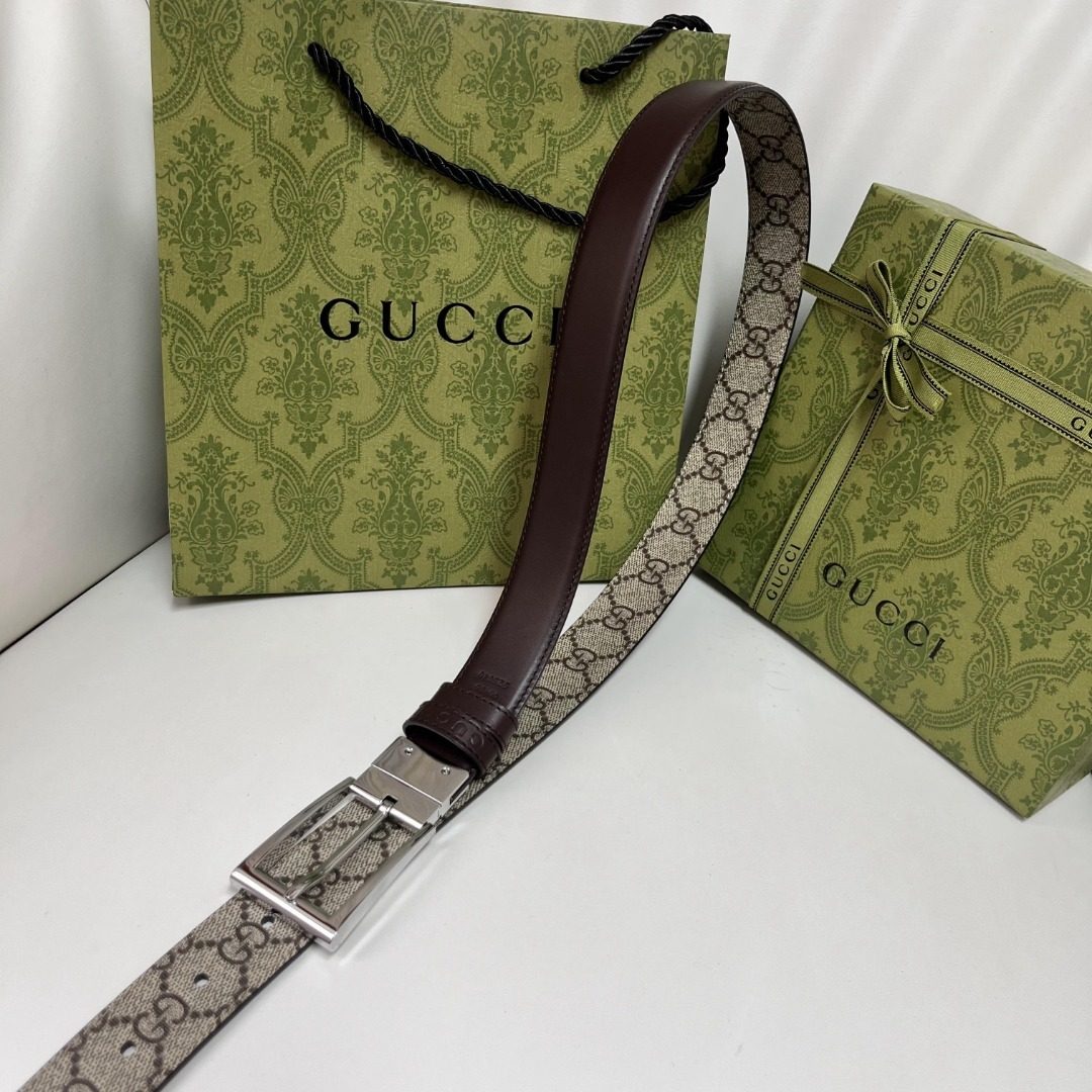 Gucci GG Supreme Leather Belt