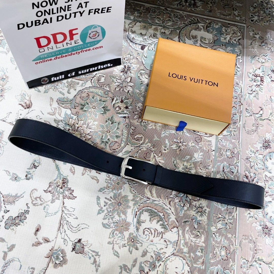 Louis Vuitton Black Leather Belt