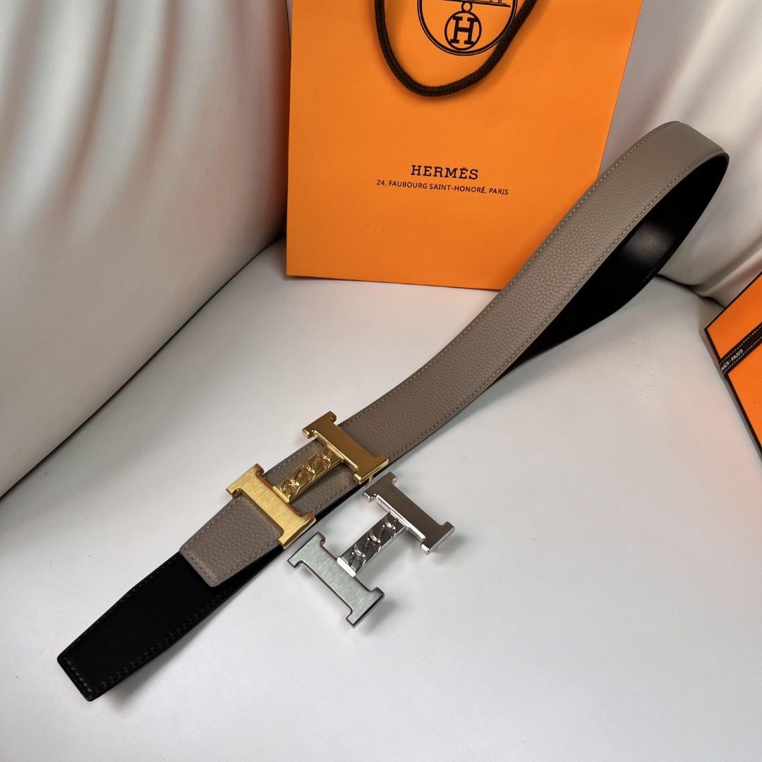 Hermès Constance H Reversible Leather Belt