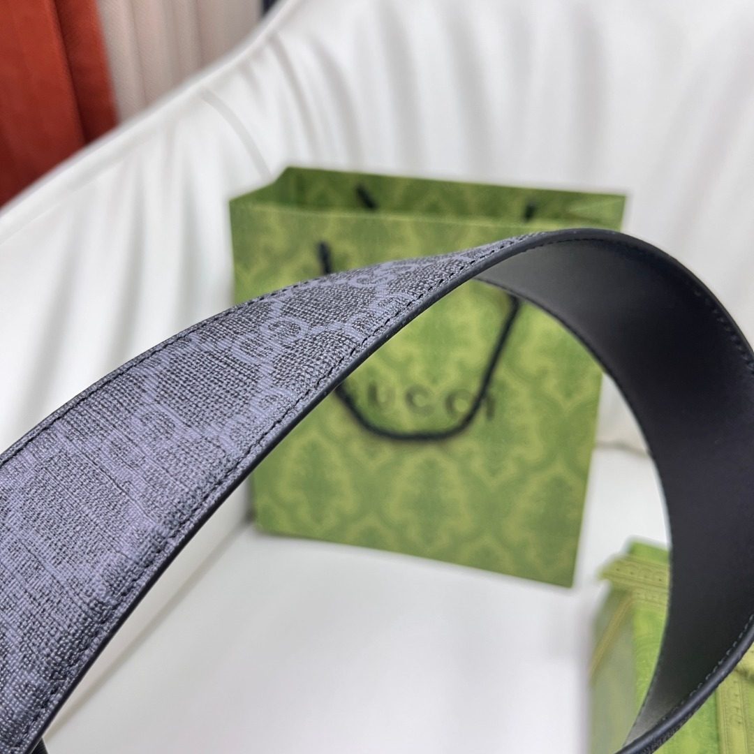 Gucci GG Canvas Leather Belt