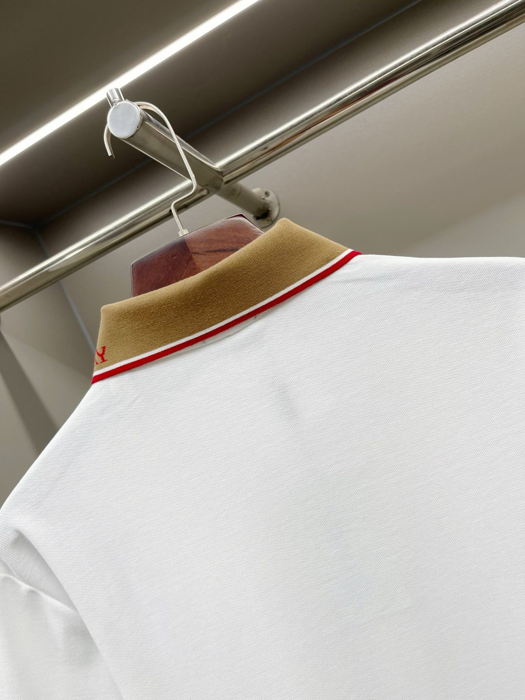 Burberry Striped Collar Polo Shirt
