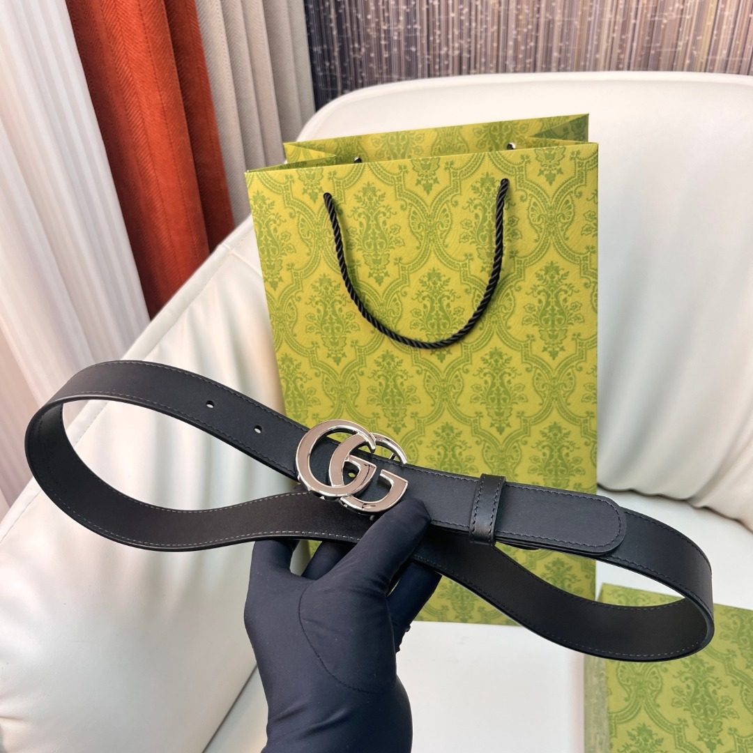 Gucci GG Marmont Leather Belt Black