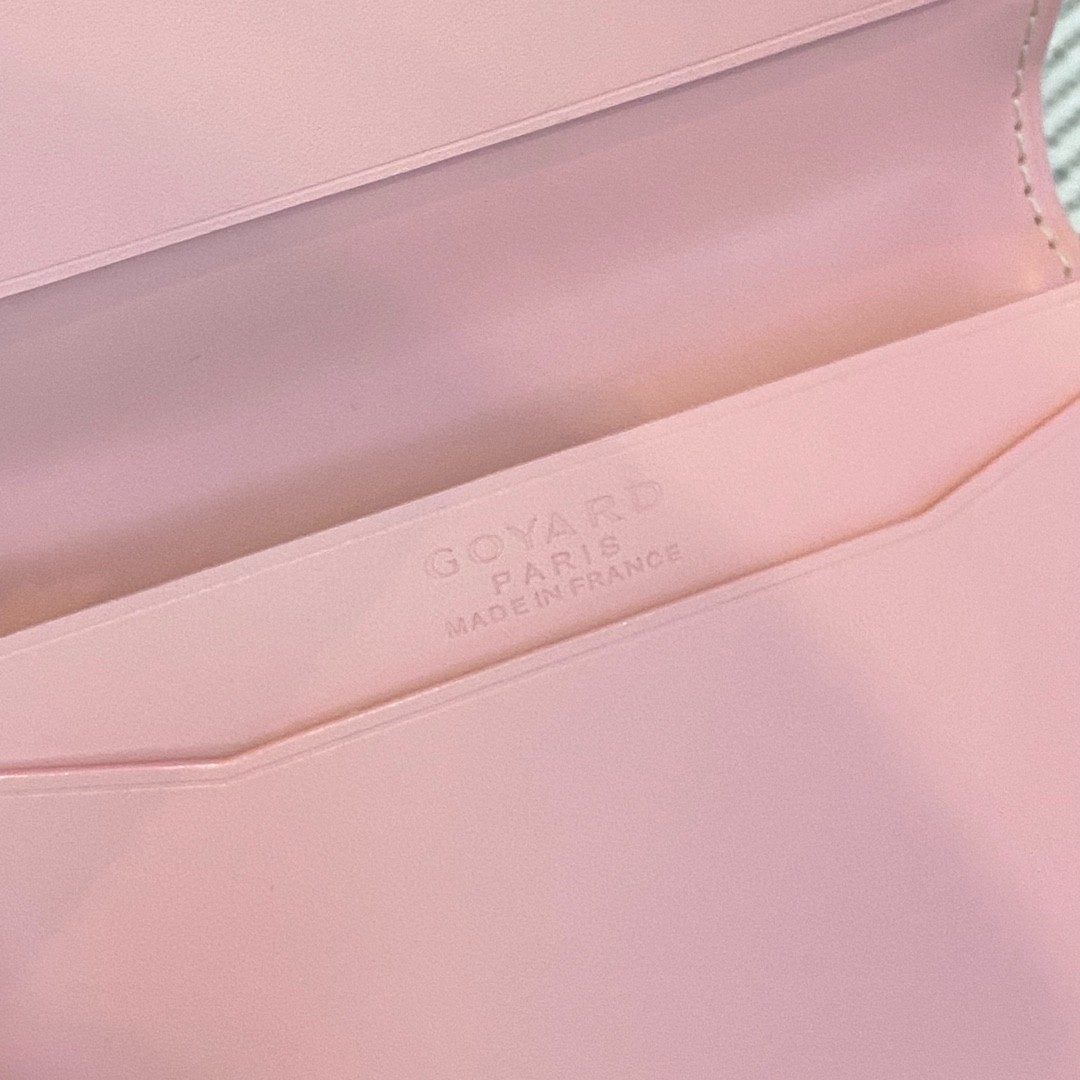 Goyard Pink Leather Cardholder Wallet