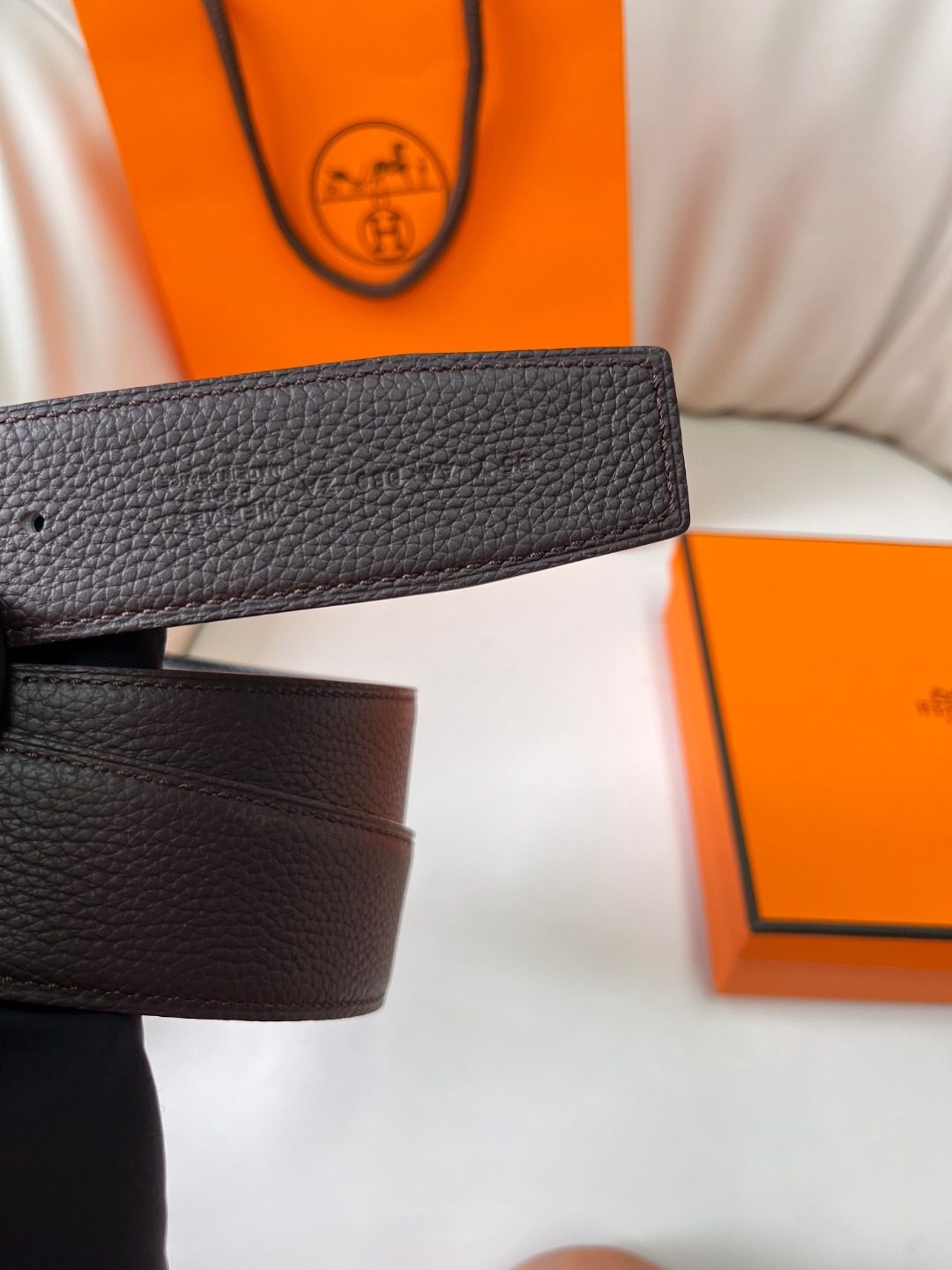 Hermès H Buckle Reversible Leather Belt