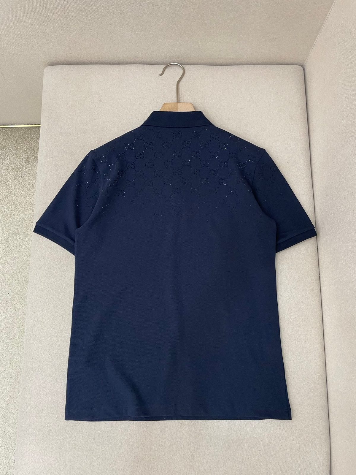 Navy Sparkle Short Sleeve Polo Shirt
