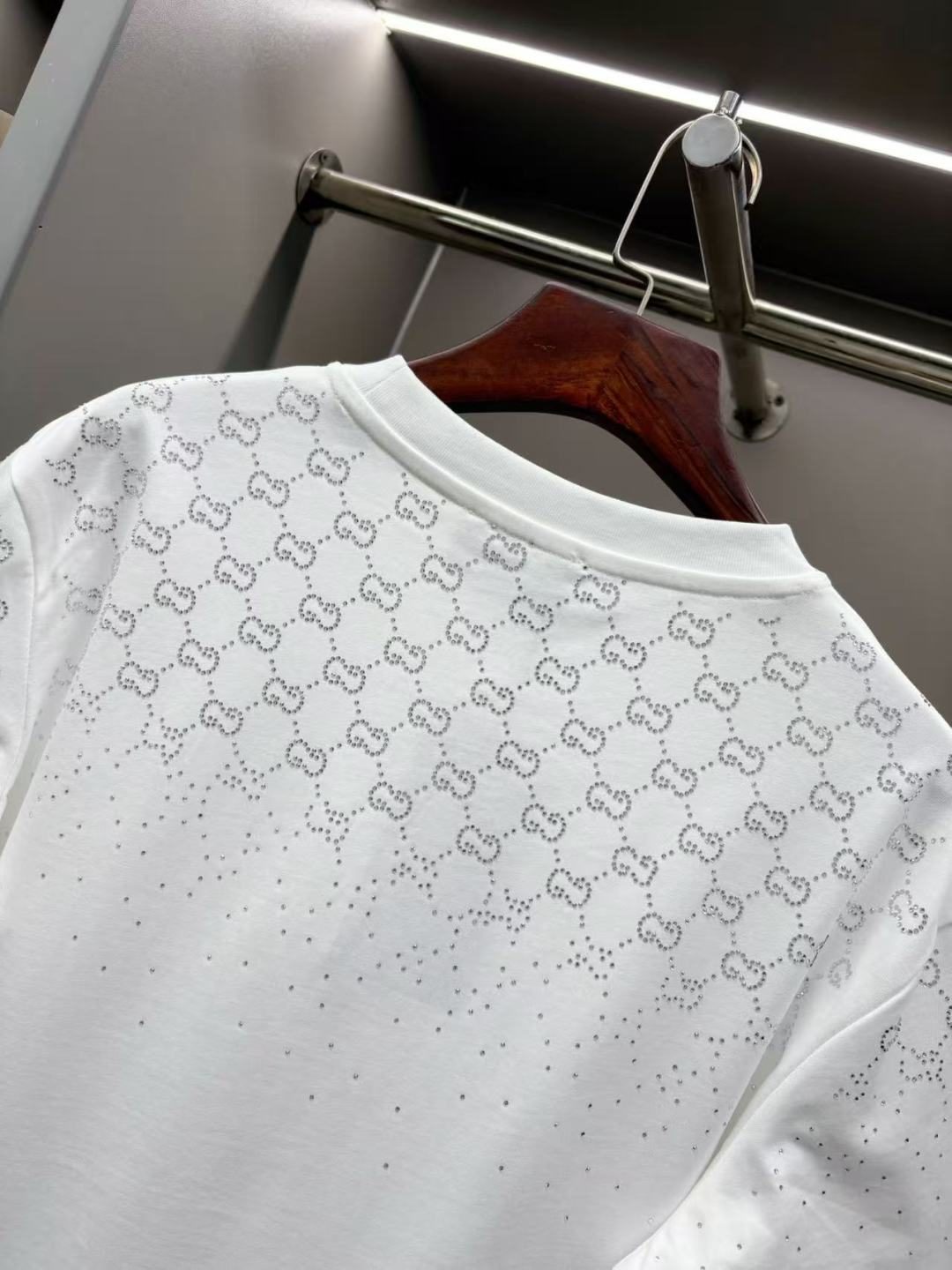 Burberry Monogram Rhinestone T-Shirt White