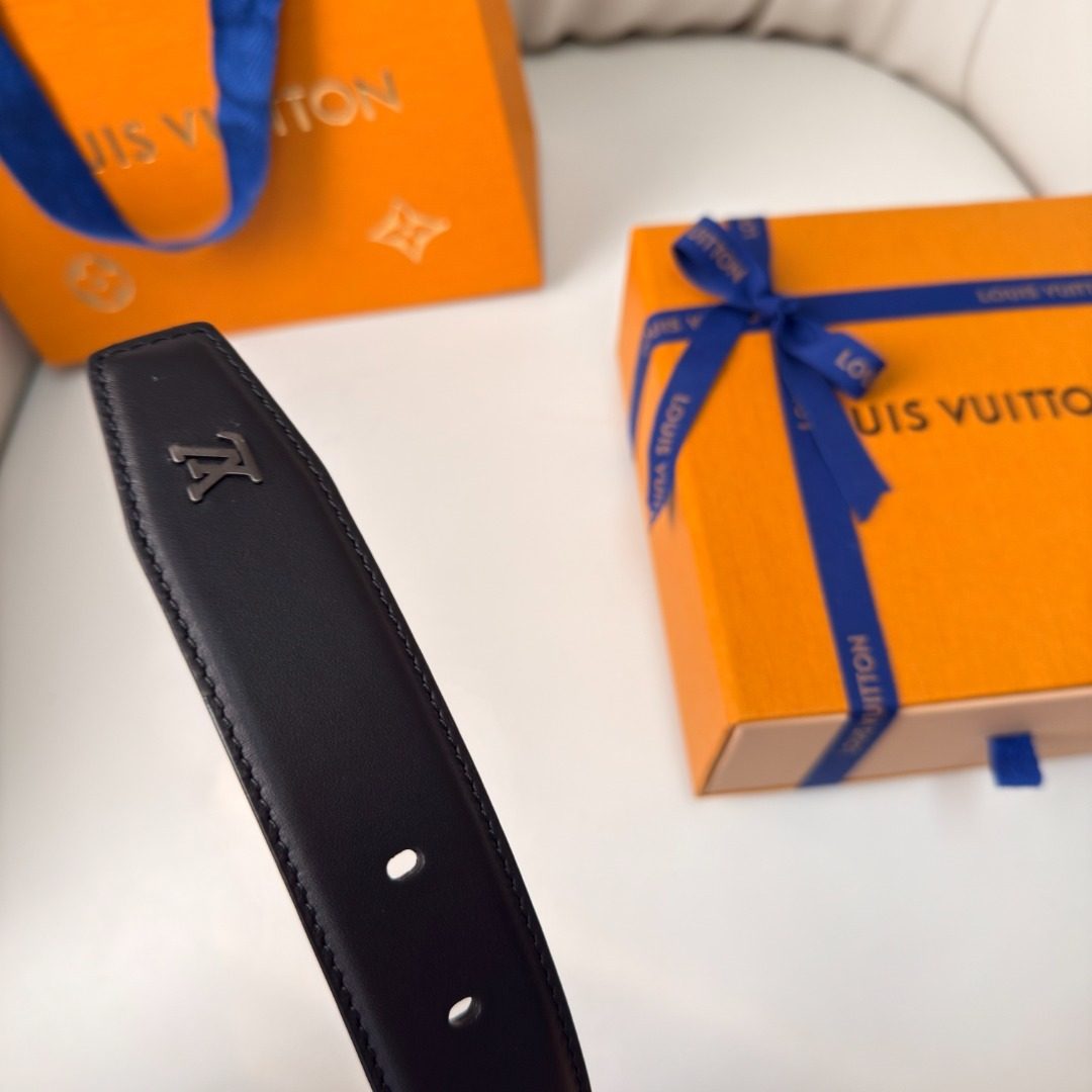 Louis Vuitton Monogram Canvas Belt Black
