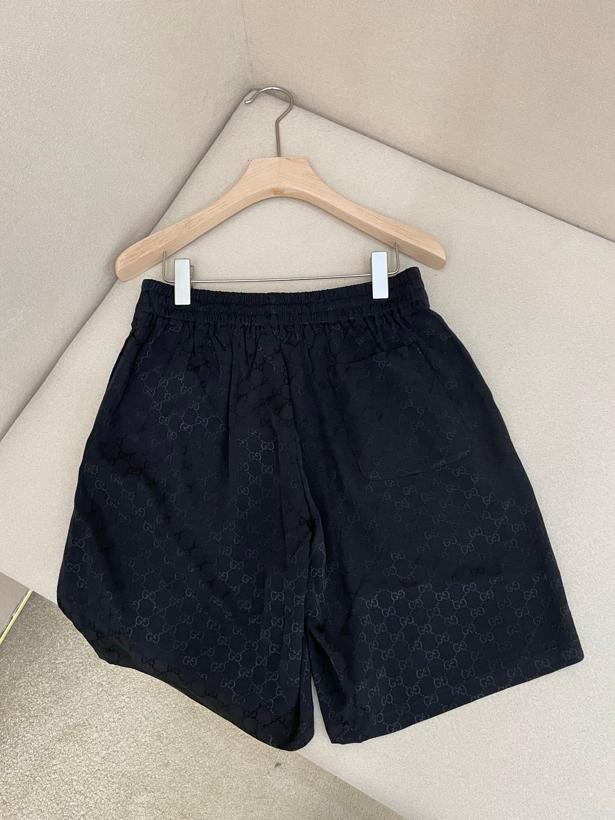 Gucci GG Monogram Black Shorts