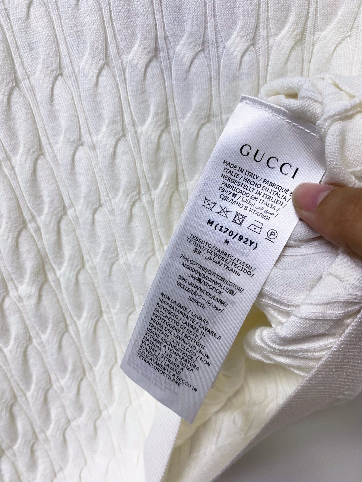 Gucci Cable Knit Crewneck Sweater