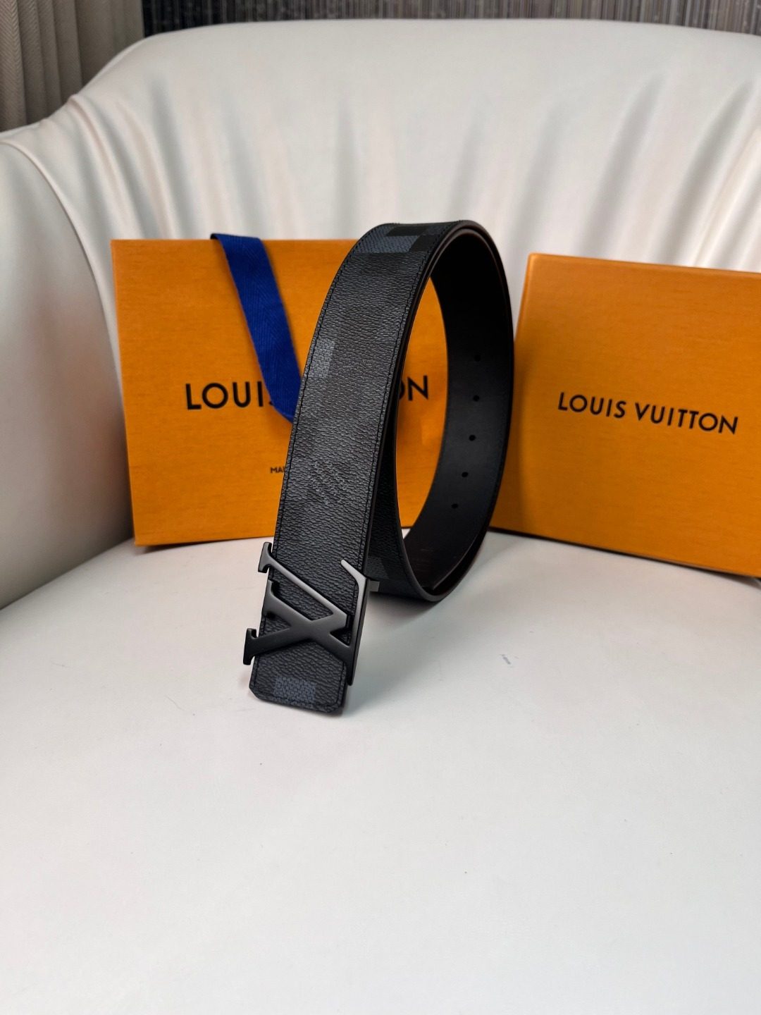 Louis Vuitton Damier Graphite Leather Belt