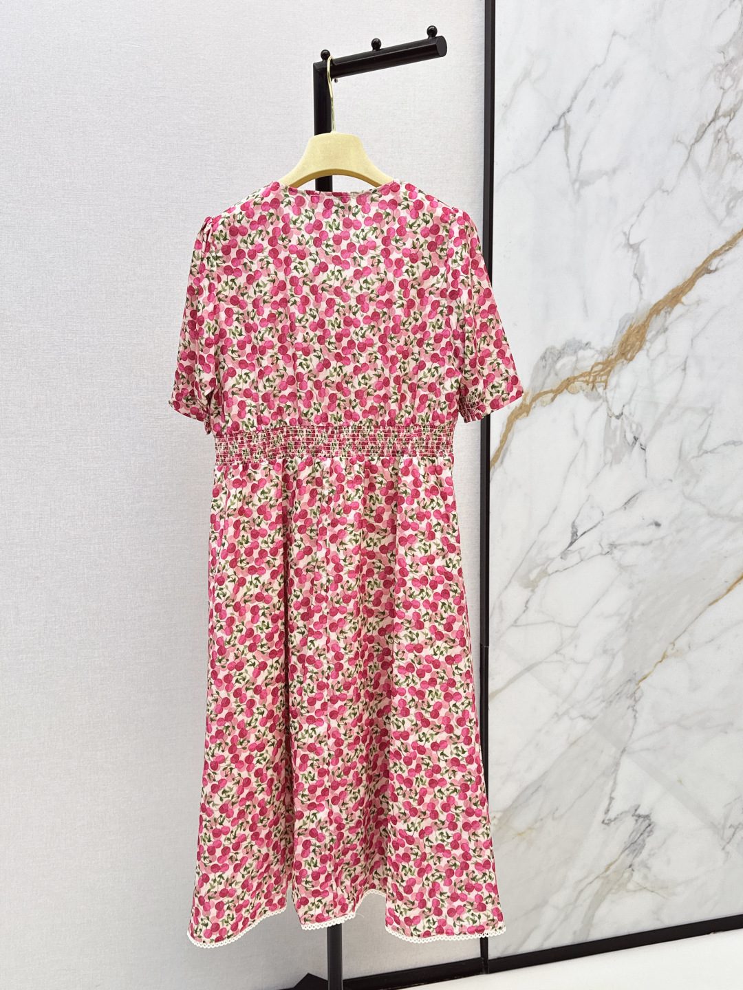 Miu Miu Floral Print Silk Dress