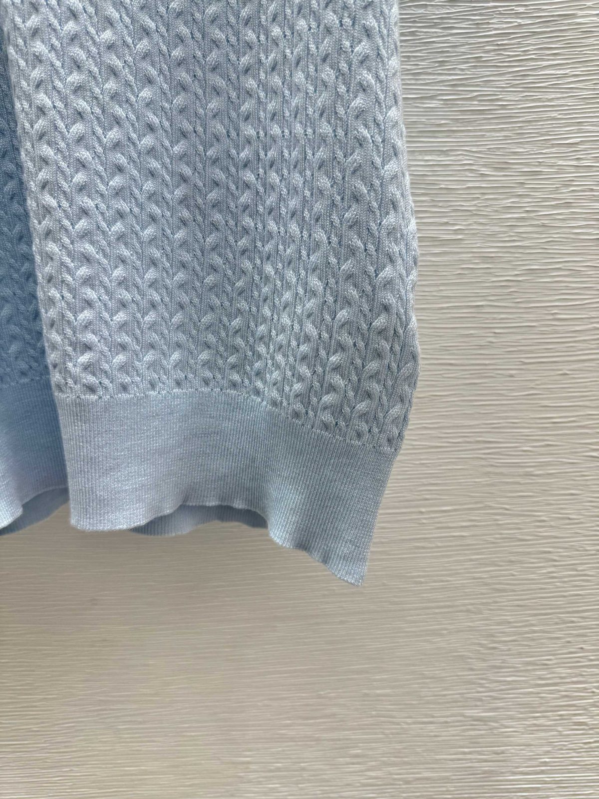 Miu Miu Cable Knit Polo Shirt