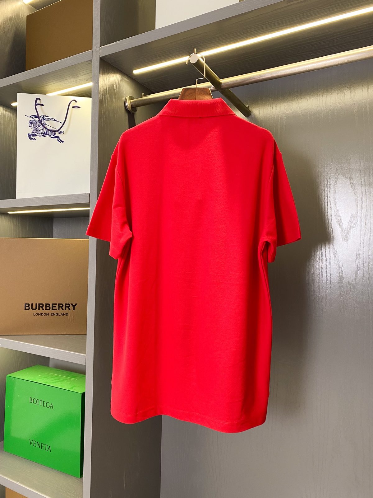 Burberry EKD Embroidered Polo Shirt Red
