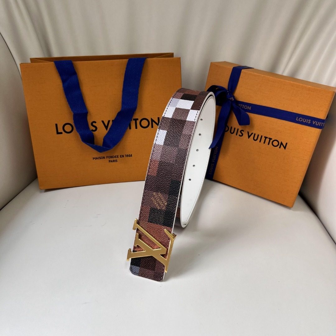 Louis Vuitton Damier Ebene Canvas Belt
