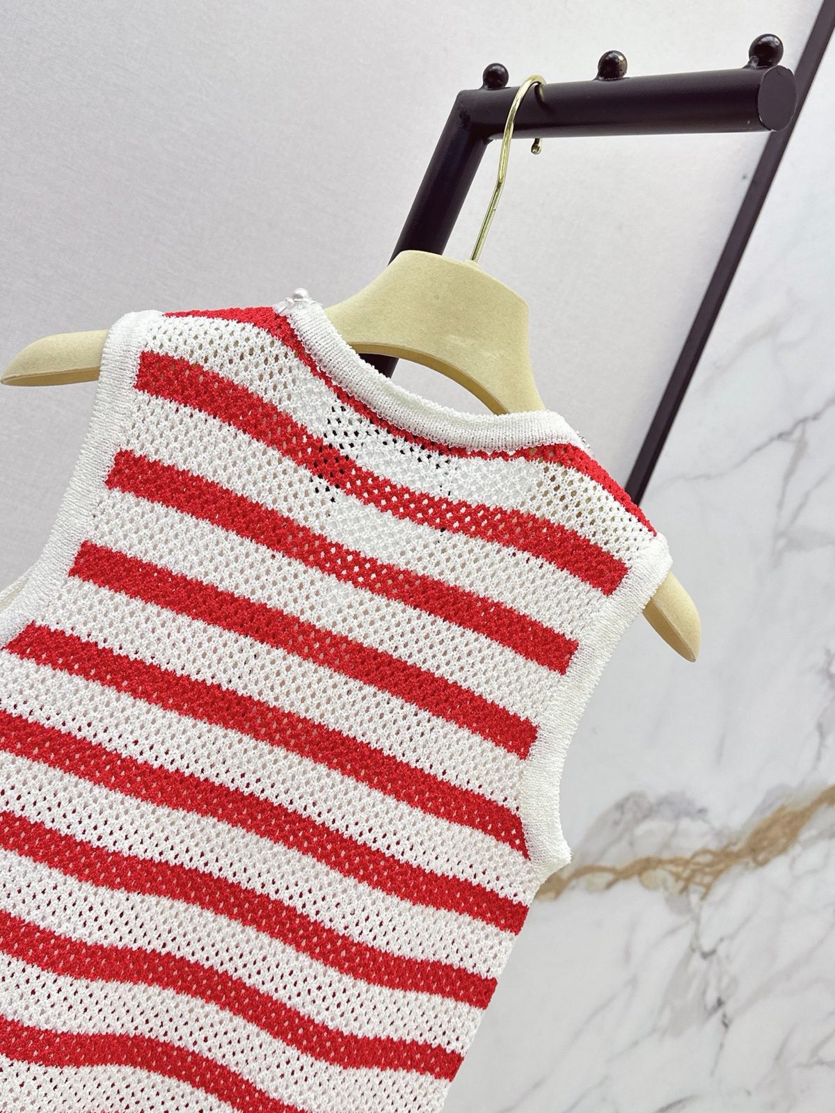 Miu Miu Striped Knit Tank Top