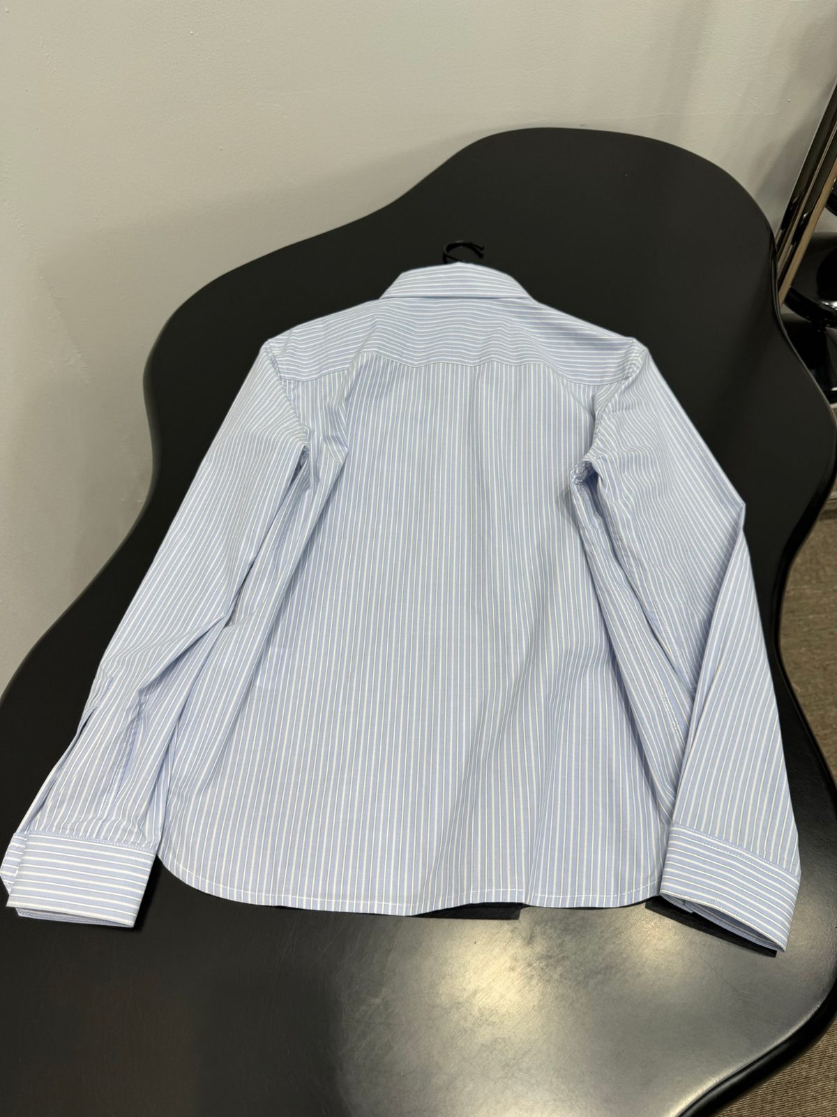 Blue Striped Button-Down Shirt