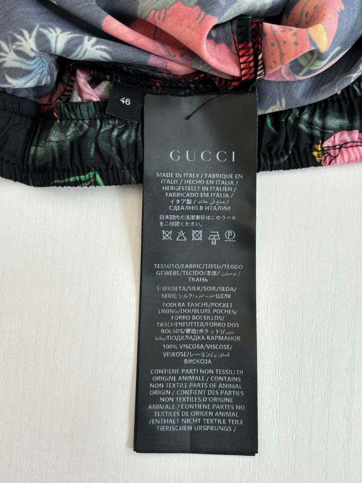 Gucci Floral Print Silk Shorts