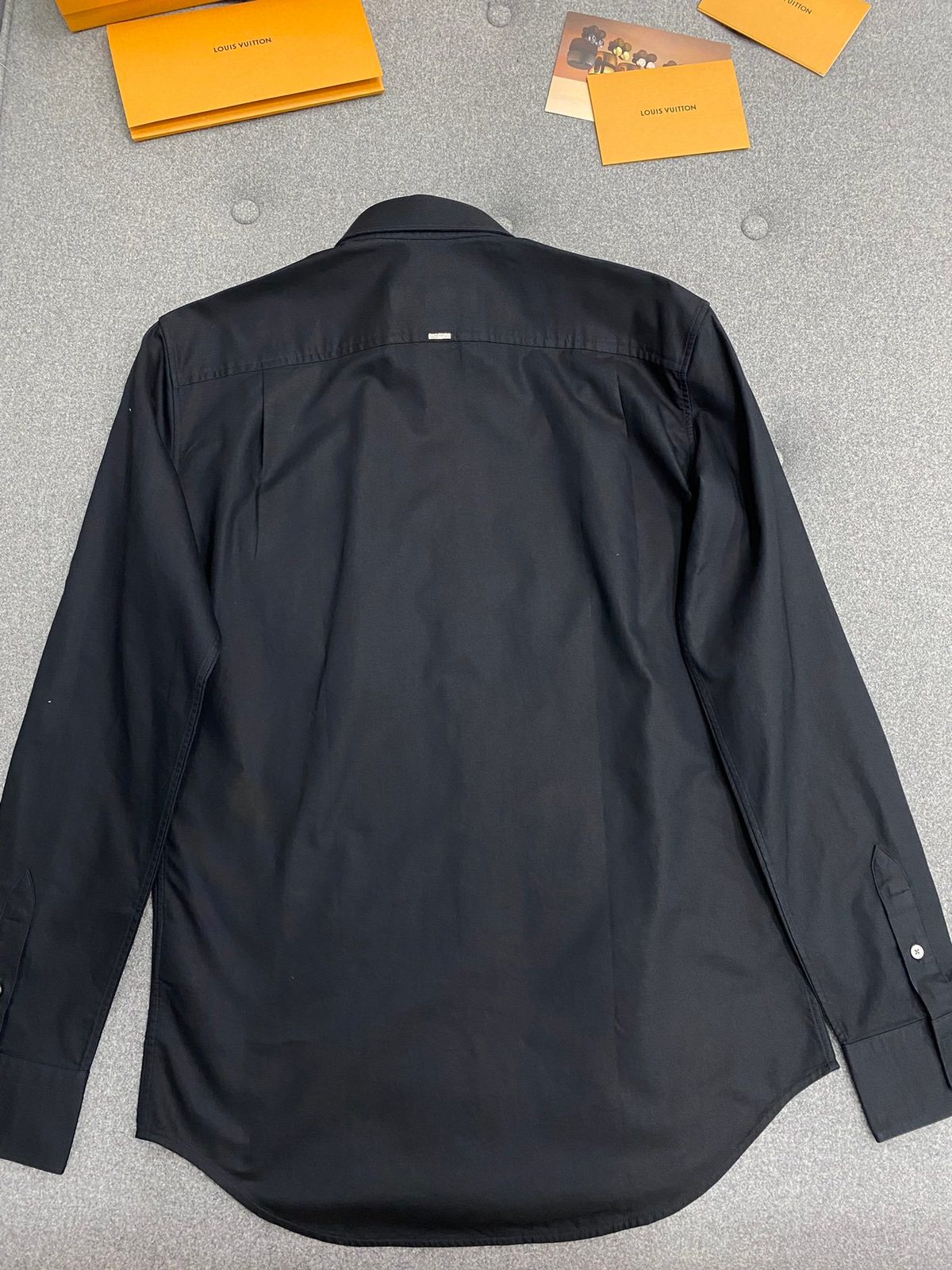 Louis Vuitton Men's Black Cotton Dress Shirt