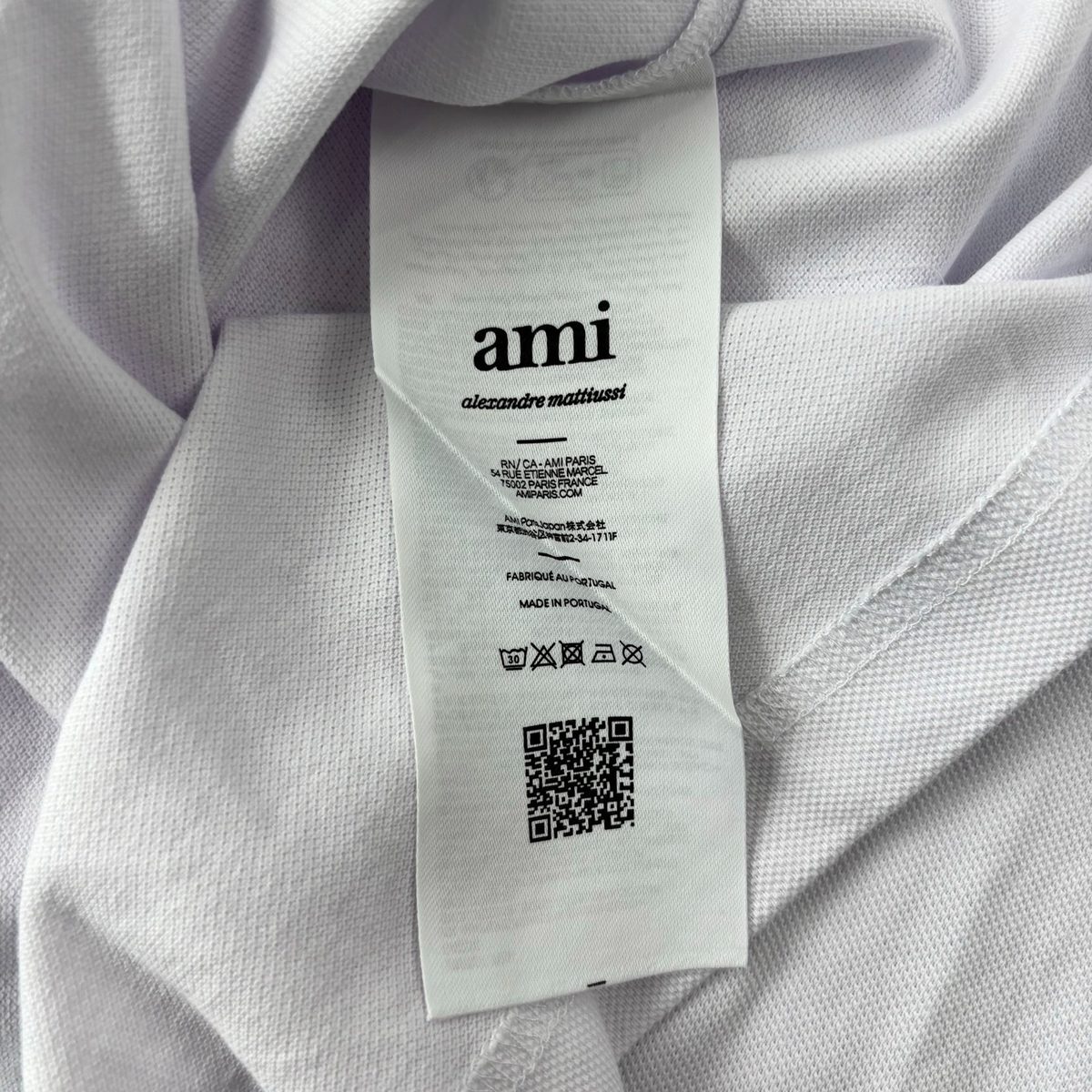 Ami Alexandre Mattiussi Heart Embroidered Polo Shirt