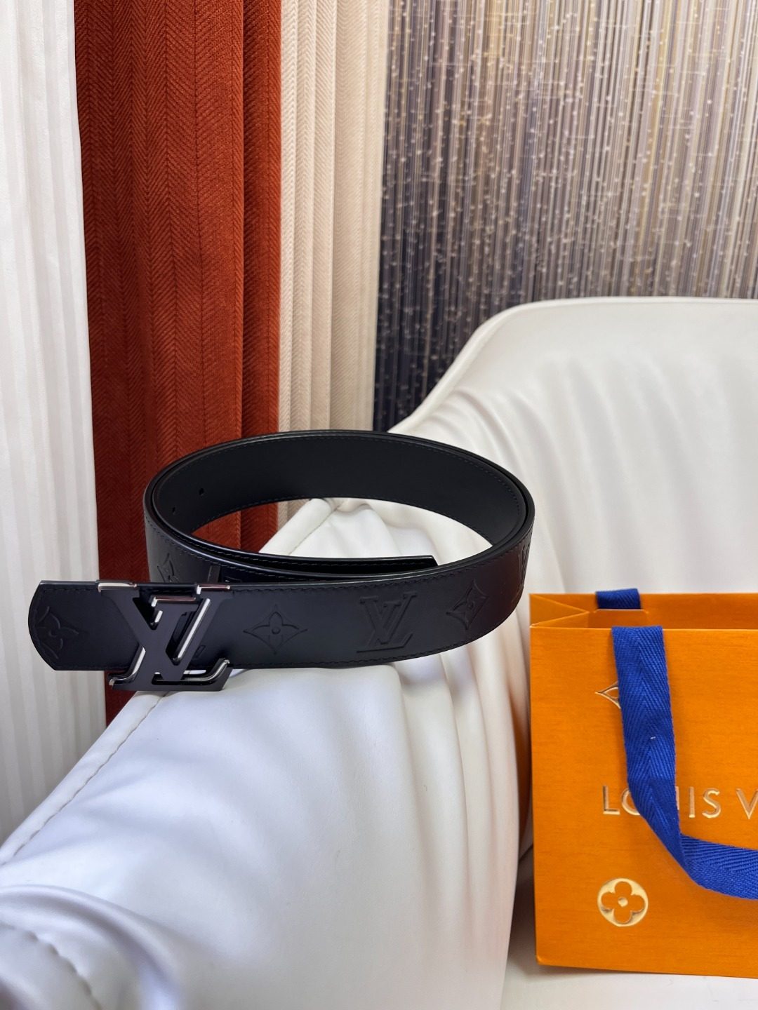 Louis Vuitton Monogram Black Leather Belt