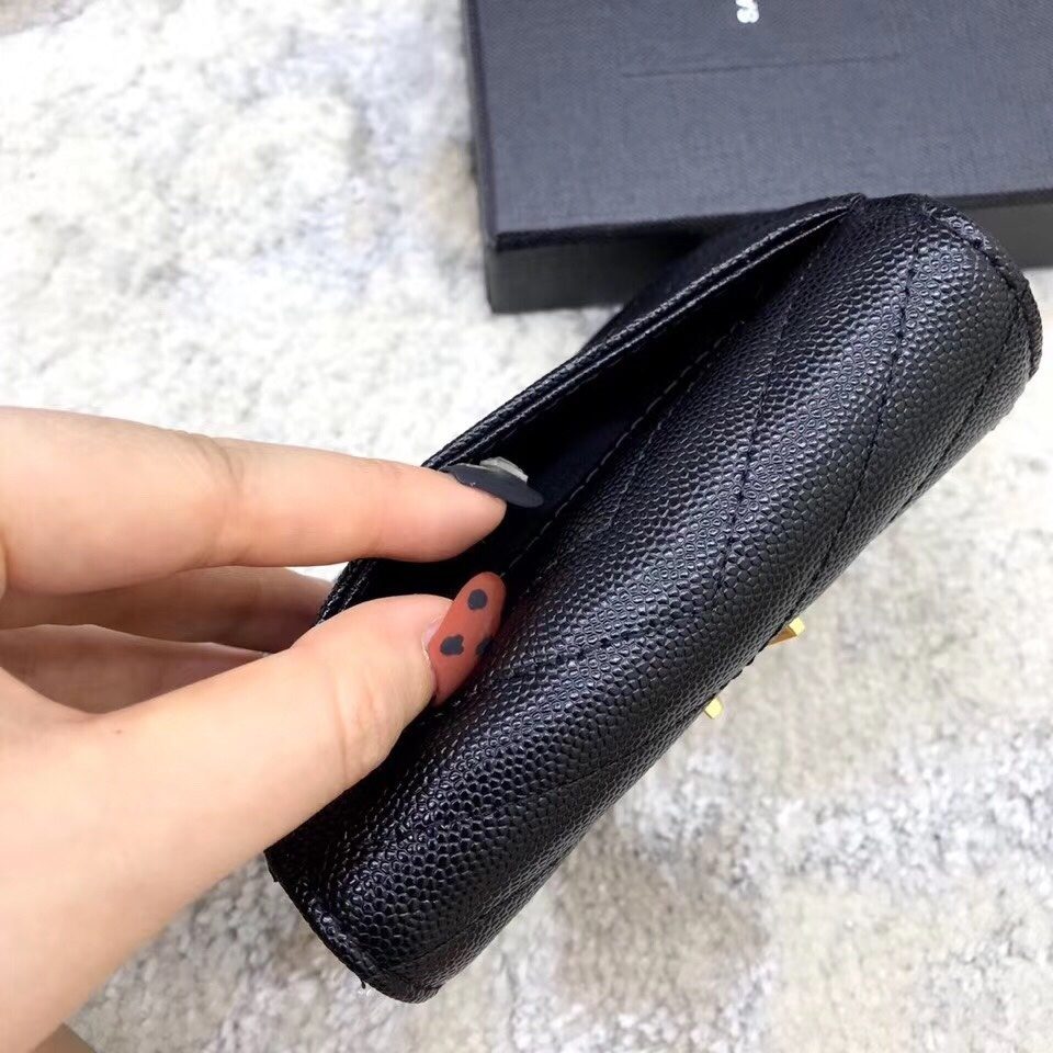 Yves Saint Laurent Black Leather Wallet