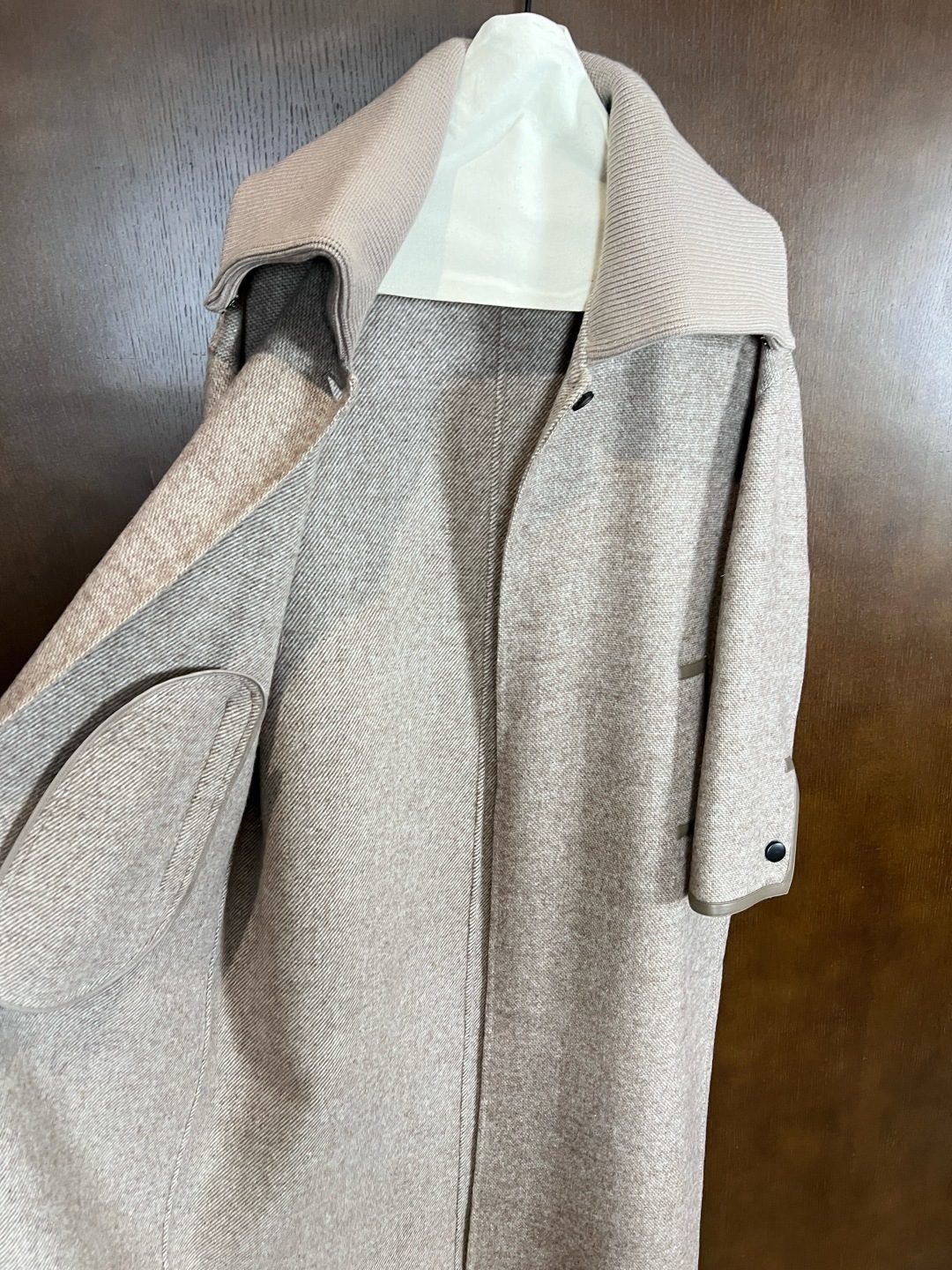 Loro Piana Wool Blend Coat with Cashmere Collar