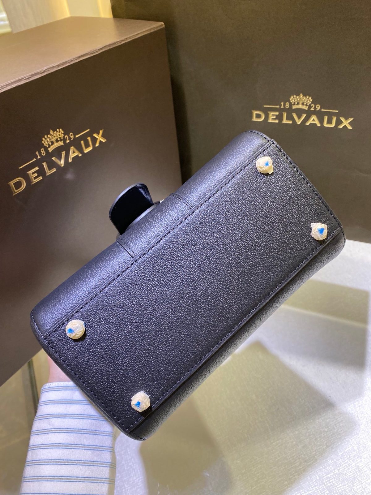 Delvaux Brillant Leather Top Handle Bag
