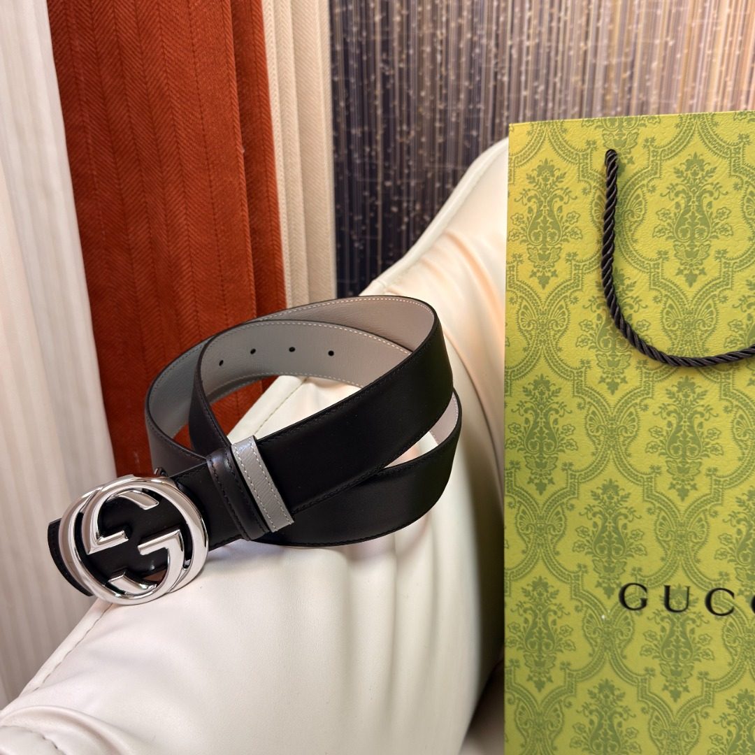 Gucci GG Marmont Black Leather Belt