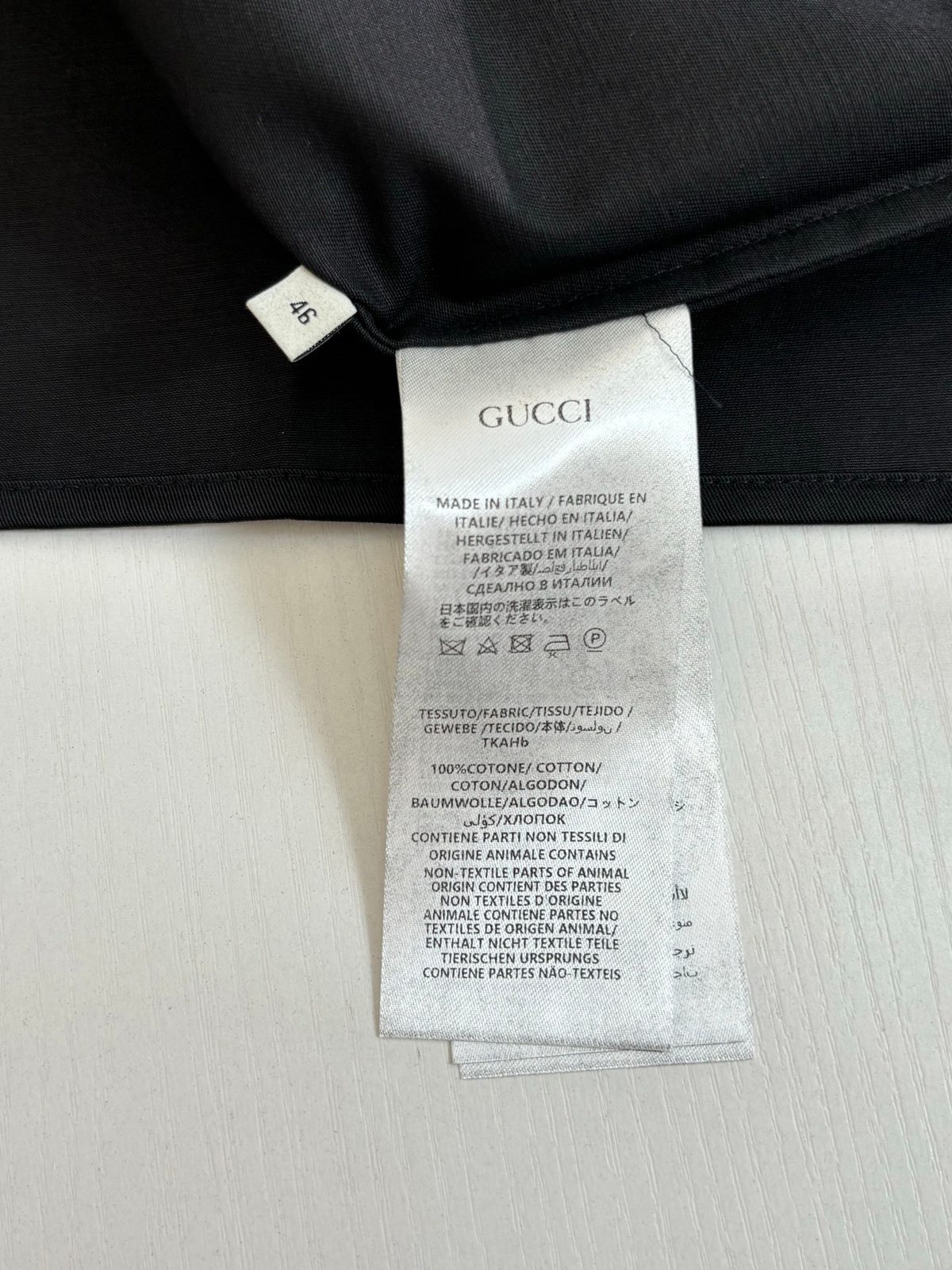 Gucci Embroidered Logo Cotton Shirt Jacket