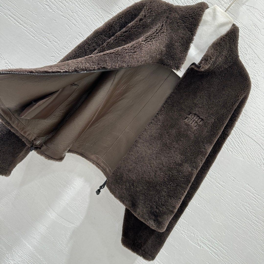 Dior Leather Sherpa Fleece Jacket