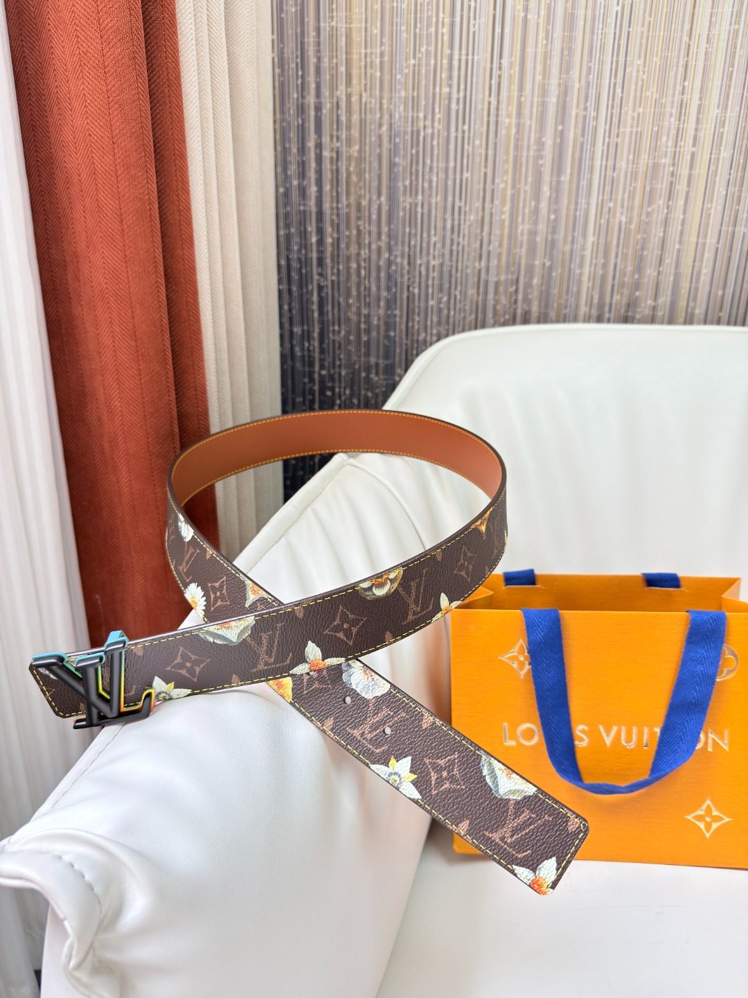 Louis Vuitton Monogram Floral Canvas Belt