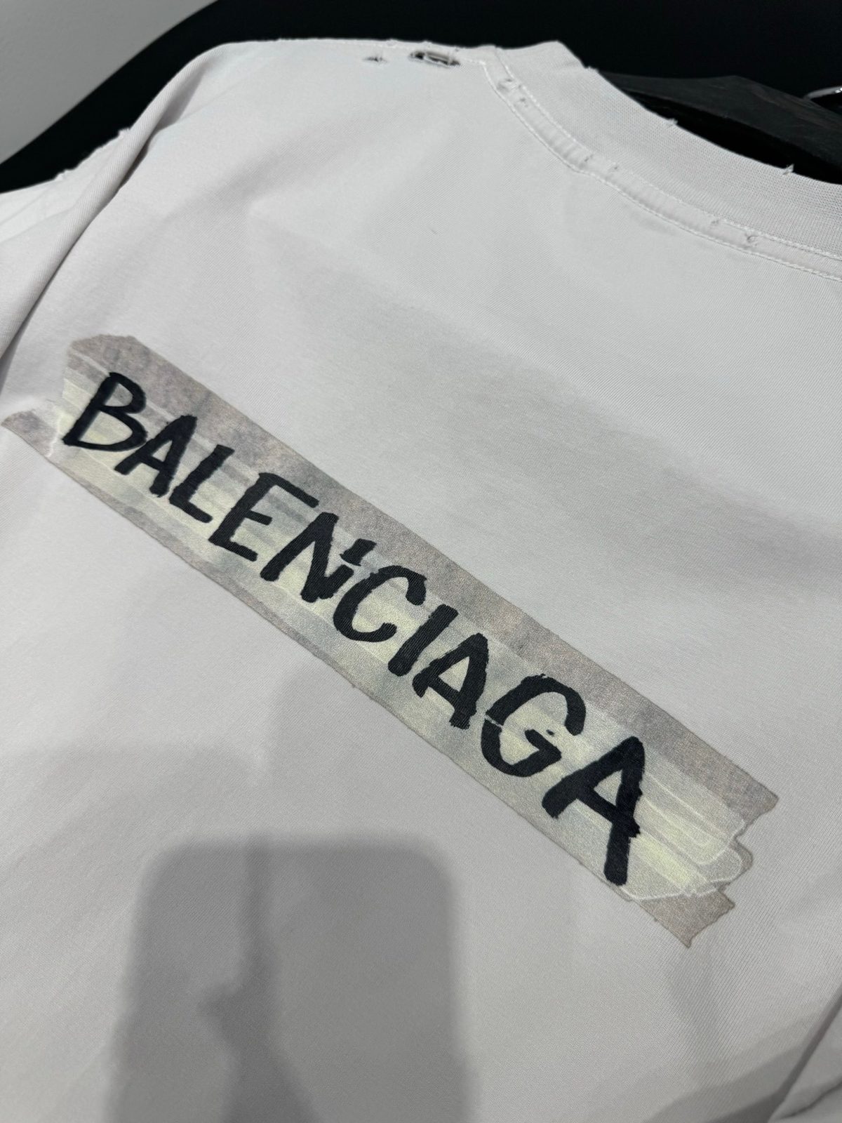 Balenciaga Logo Print White T-Shirt