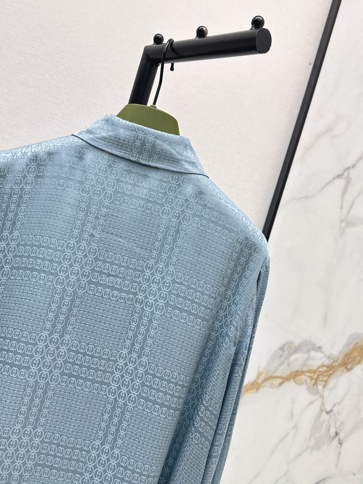 Louis Vuitton Monogram Pattern Blue Shirt