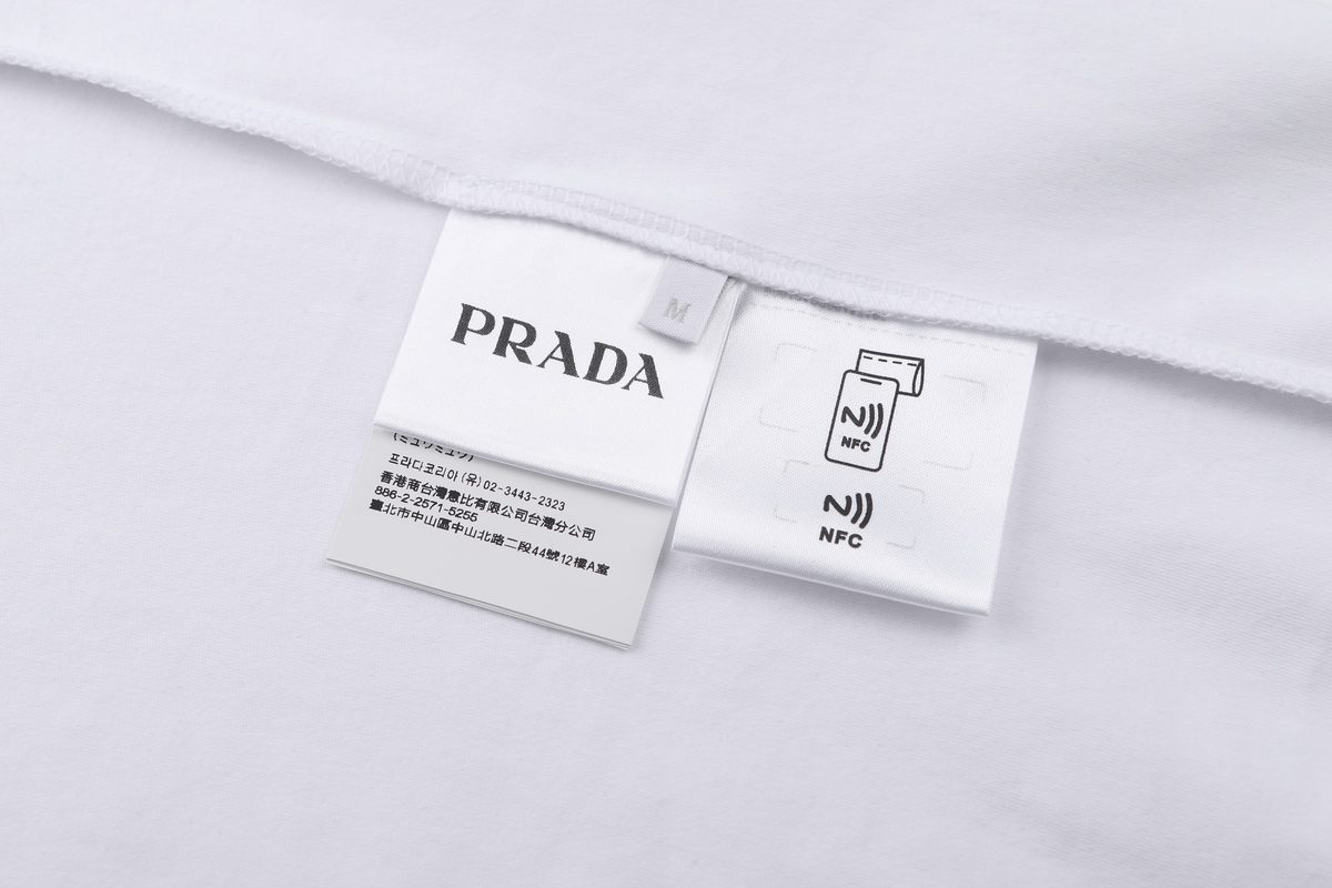 Prada Triangle Logo Short Sleeve T-Shirt