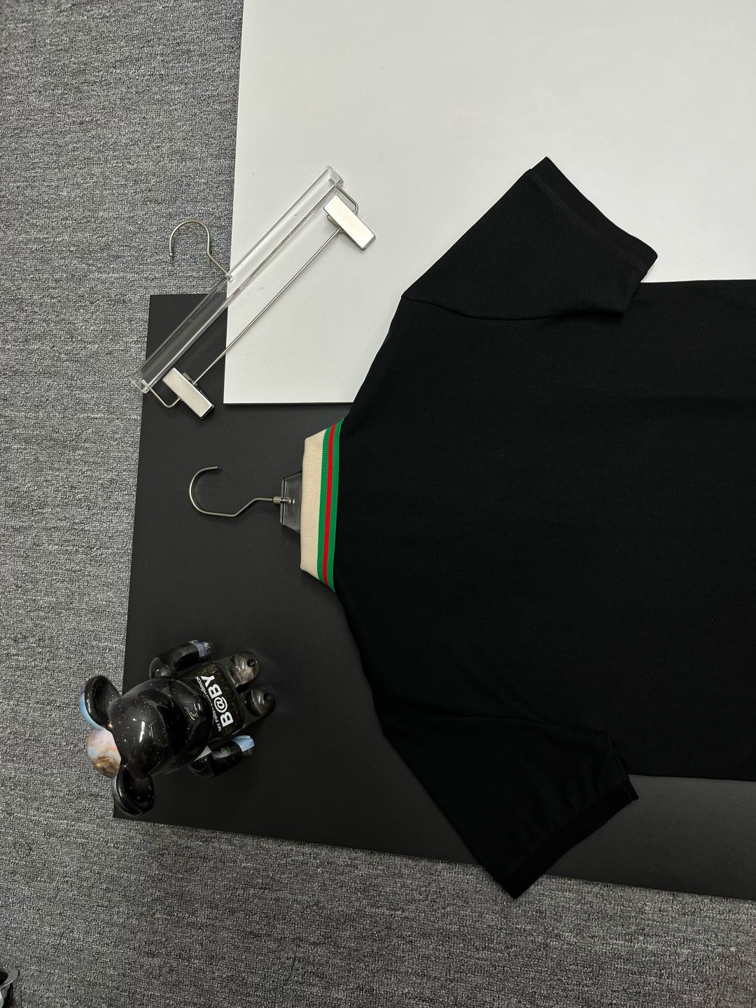 Gucci Web Stripe Polo Shirt Black