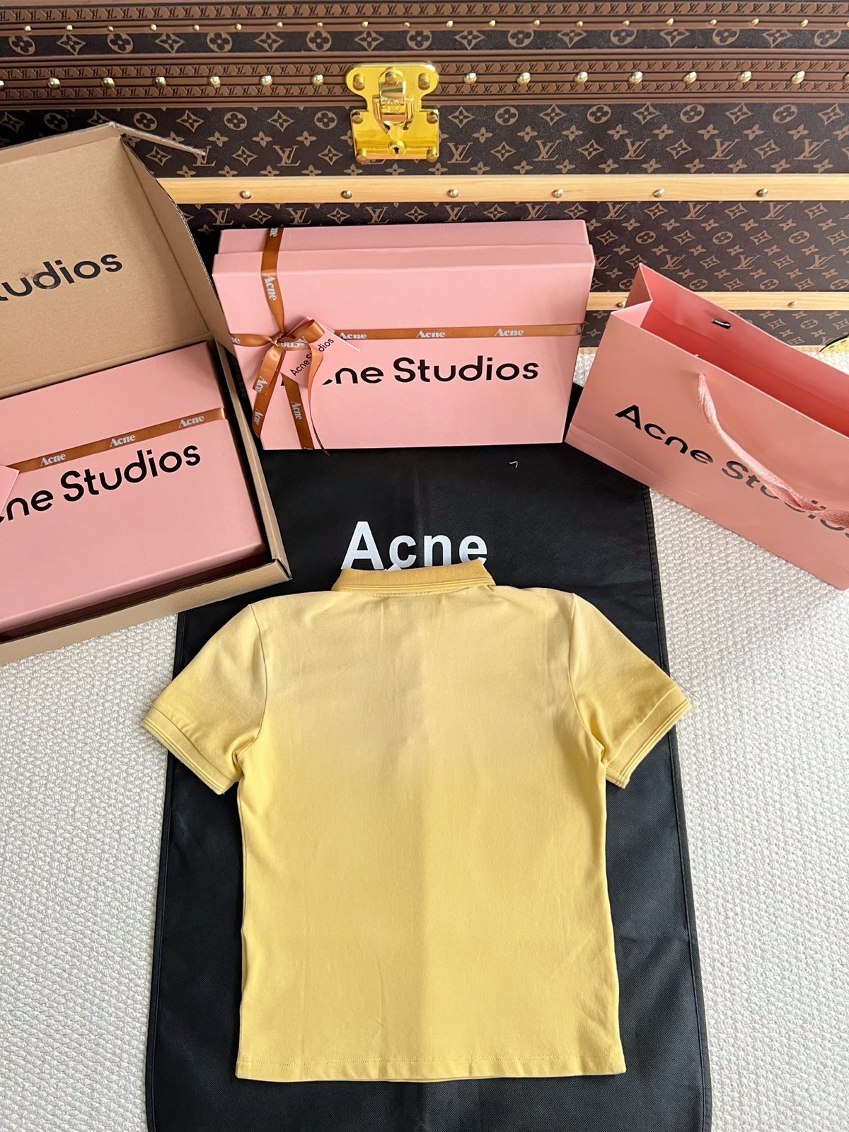 Acne Studios Yellow Cotton T-Shirt