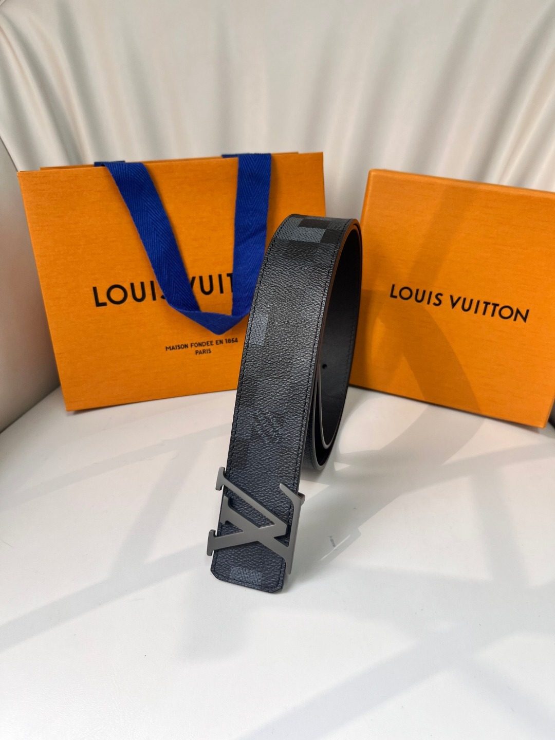 Louis Vuitton Damier Graphite Leather Belt