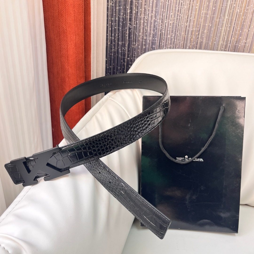 Hermès Crocodile Leather Belt with Buckle