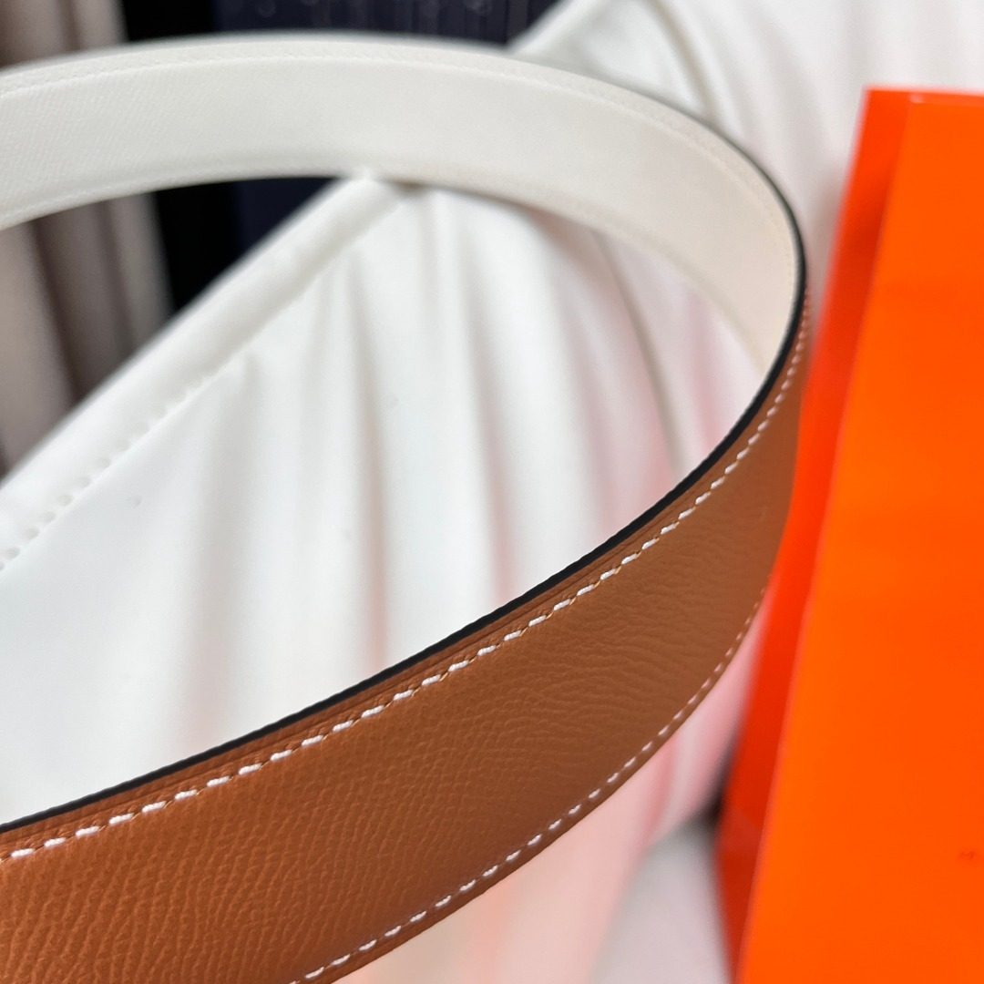 Hermès Reversible Leather H Belt