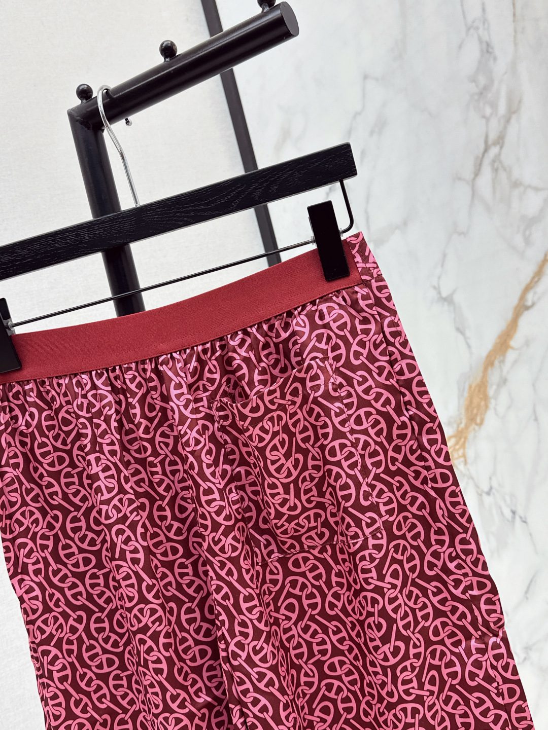 Monogram Jacquard Wide-Leg Trousers