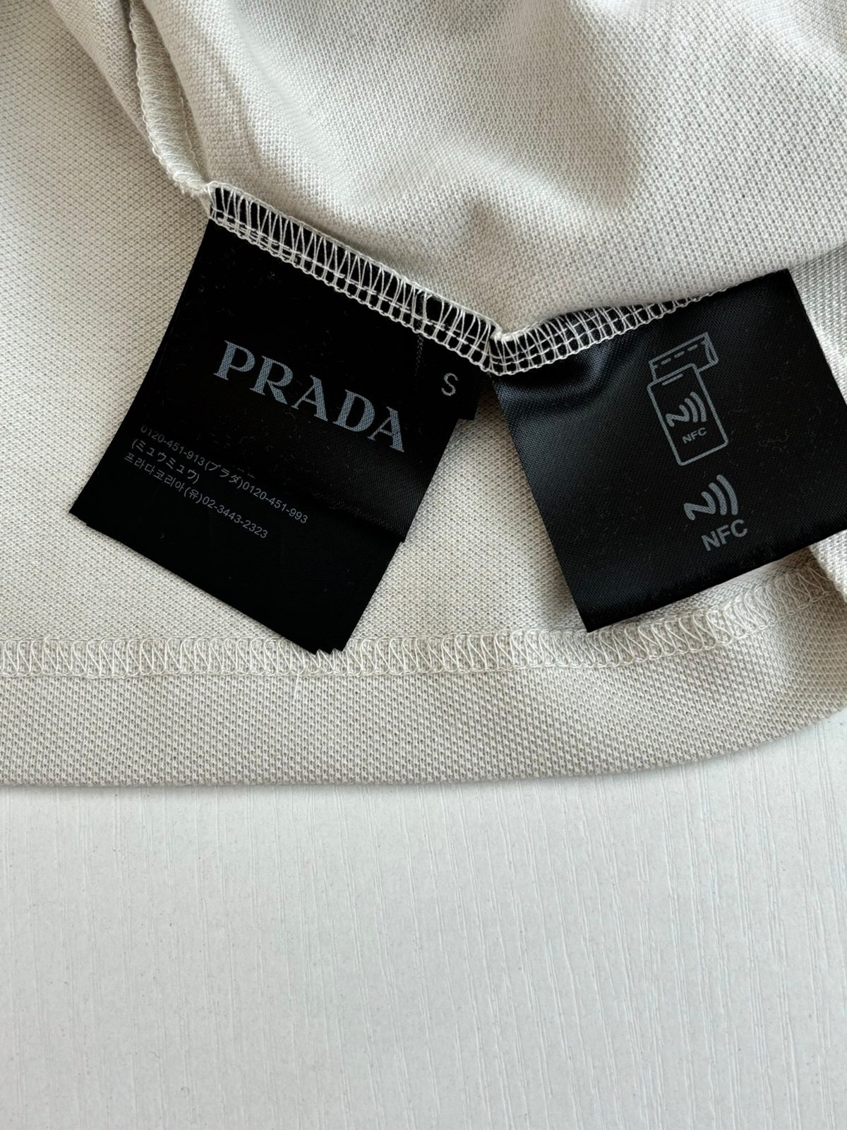 Prada Men's White Polo Shirt