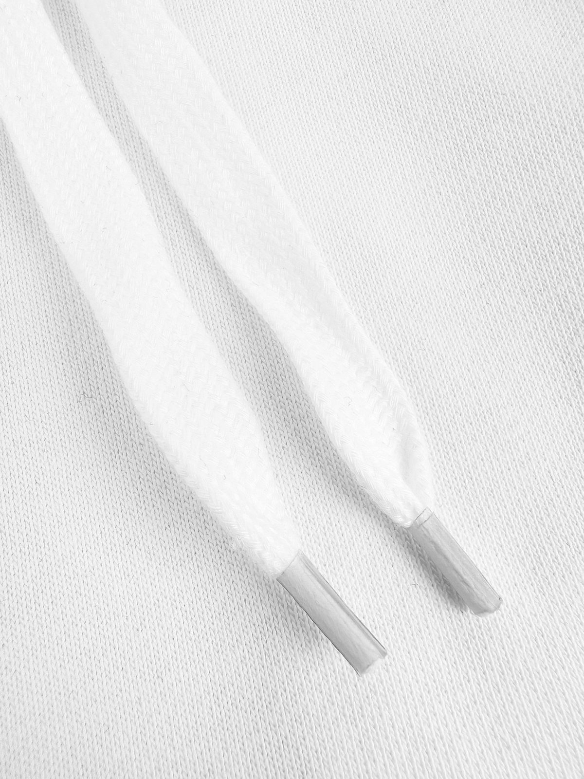 White Ribbed Cotton Jogger Pants